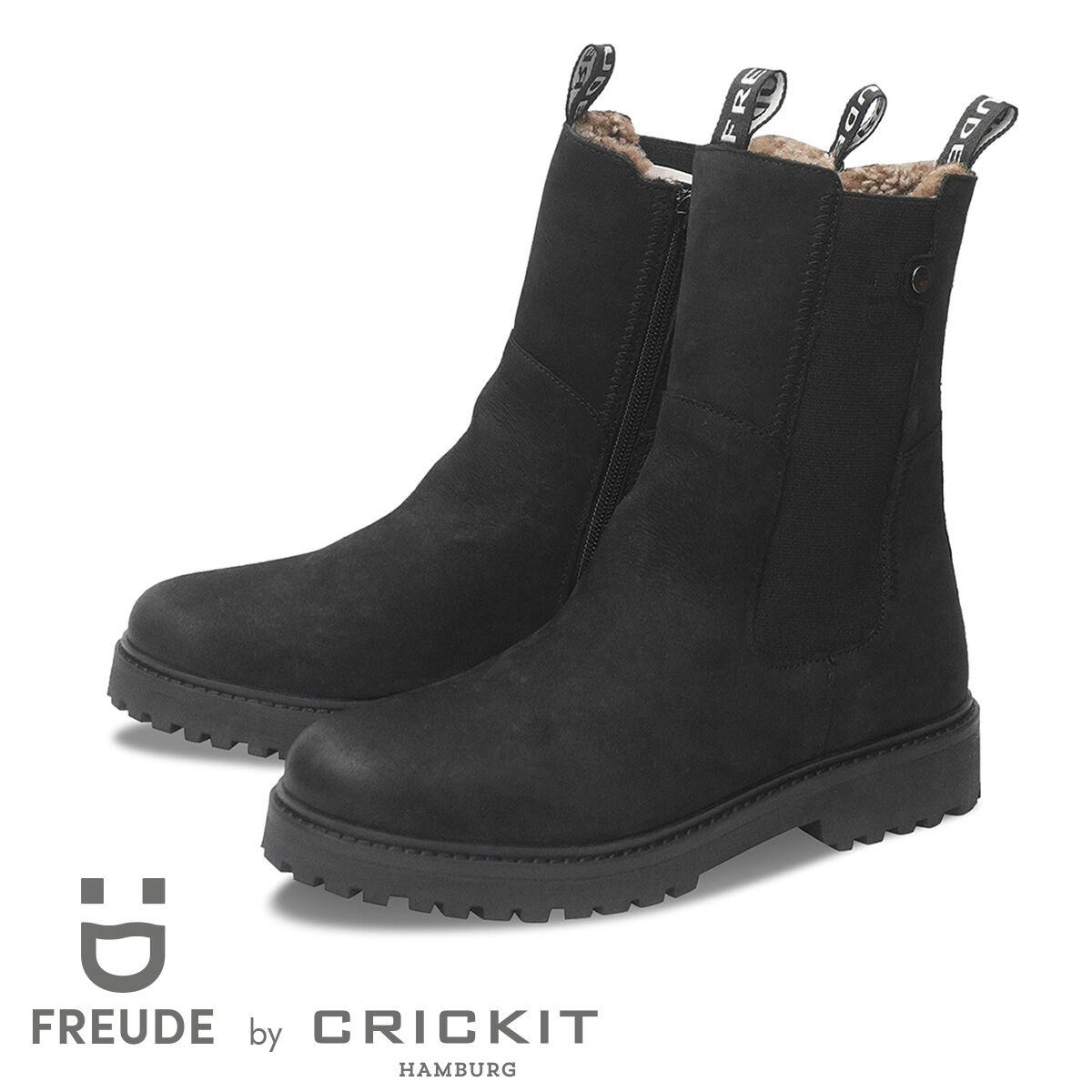 FREUDE BIJOU Lammfell Schwarz