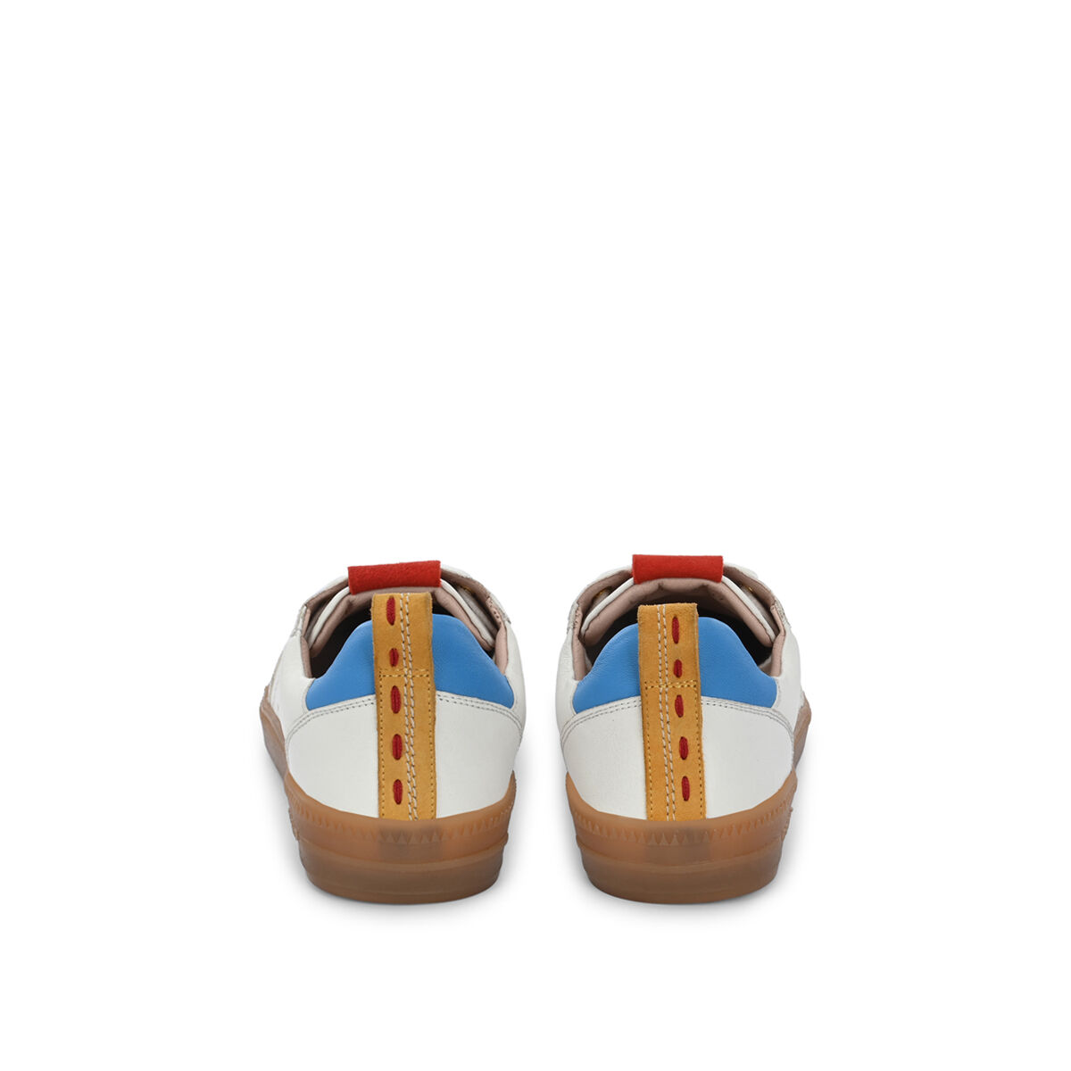 ODELIA Weiss mit Blau und Suede Rot