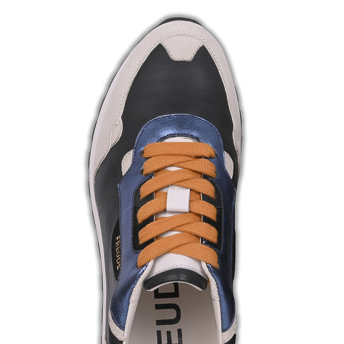 AGATA Suede Schwarz mit Suede Offwhite und Navy