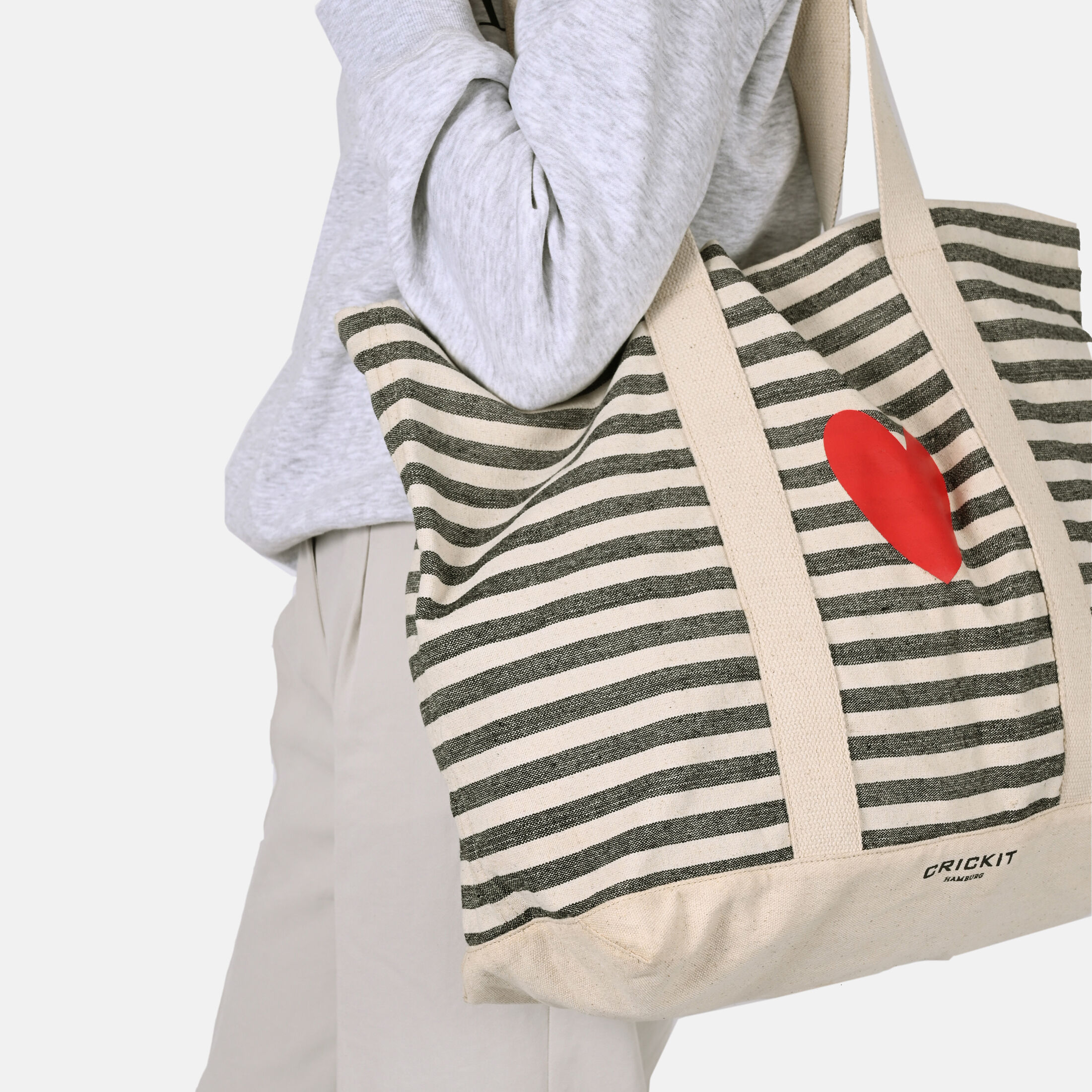MALYN Beige mit Streifen und Herz