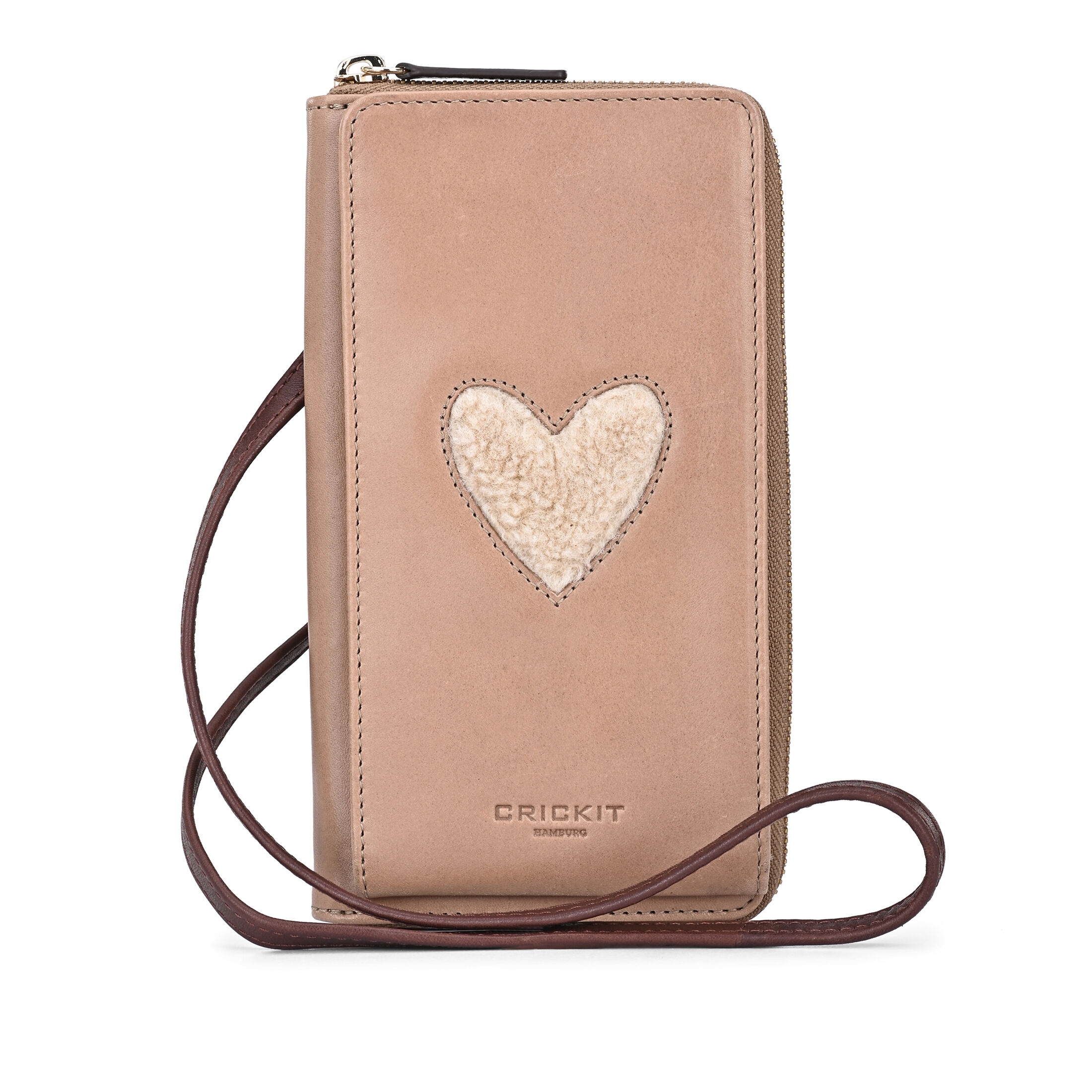 GRACE Taupe mit Teddyfell-Herz