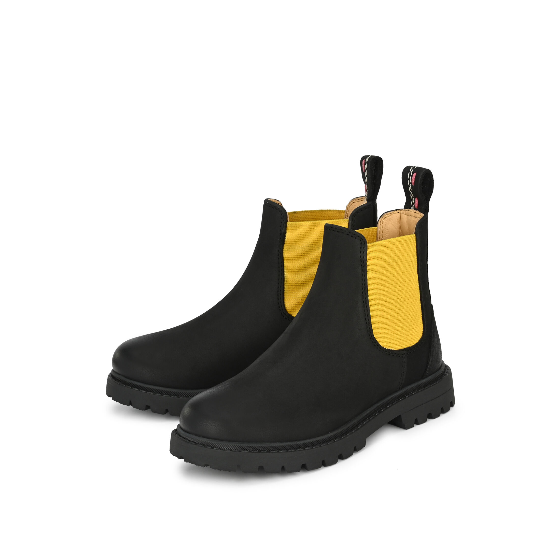 Chelsea Boot Stiefelette für Damen RILEY Schwarz mit Gelb jetzt