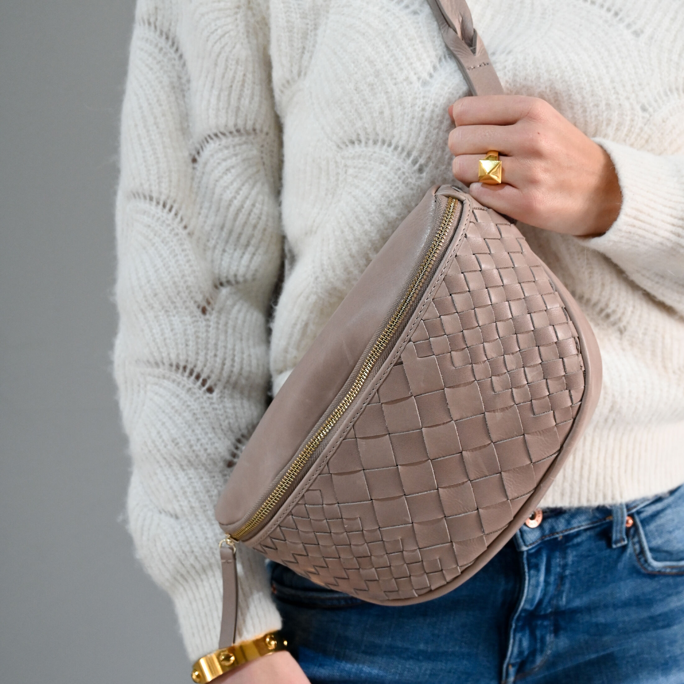 FRIDAY Taupe geflochten