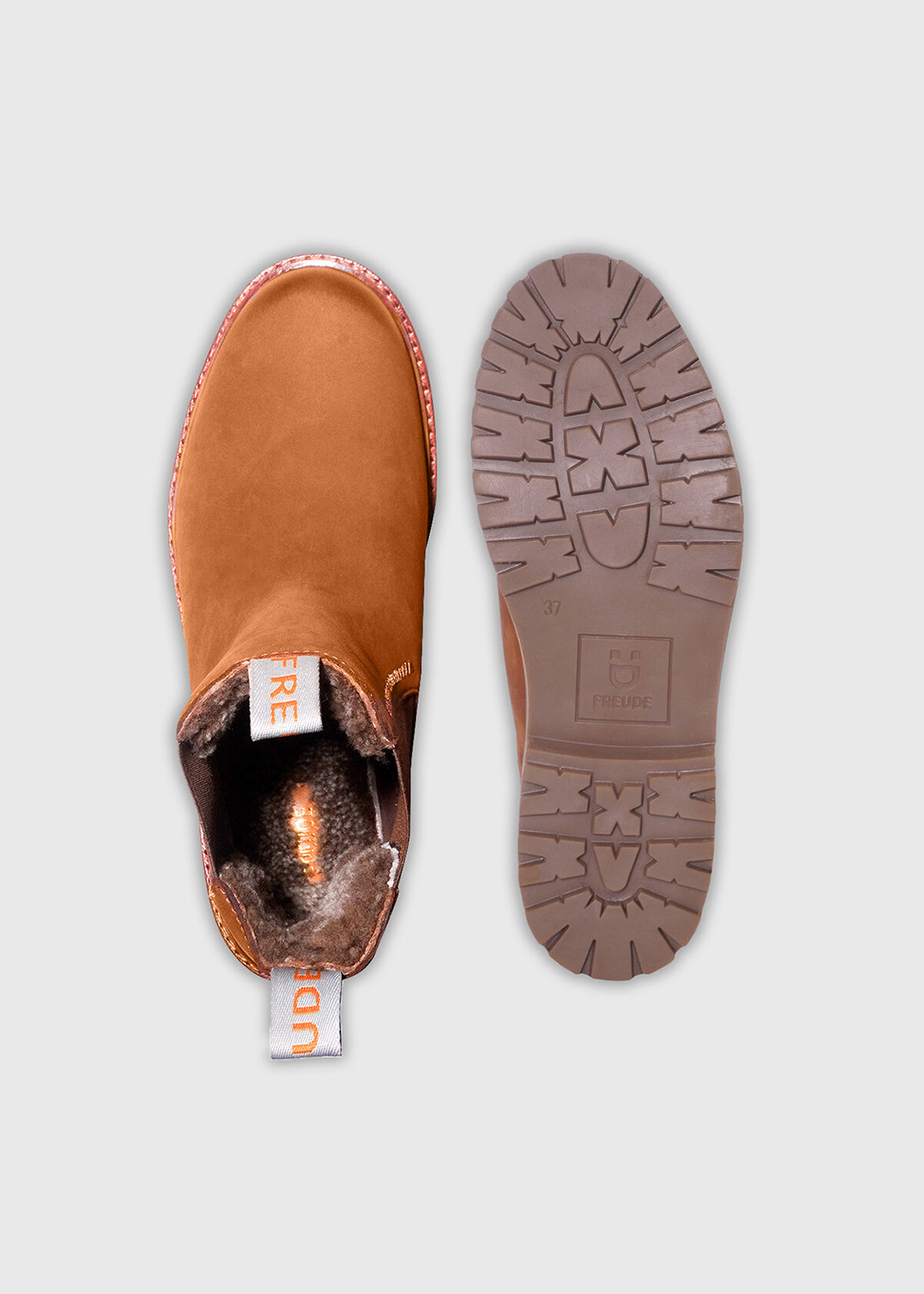 BOA Lammfell Nubuk Cognac mit FREUDE