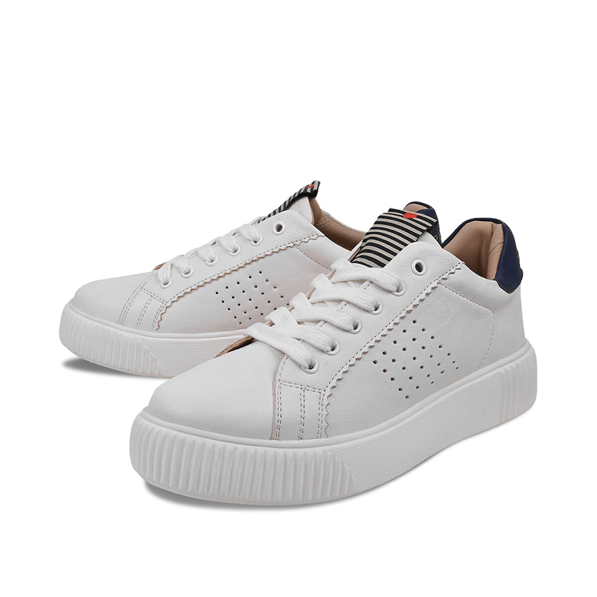 TITO Weiß Blau, 42 - Crickit - Sneaker aus Leder - Hochwertige Schuhe von CRICKIT - Leichte Turnschuhe