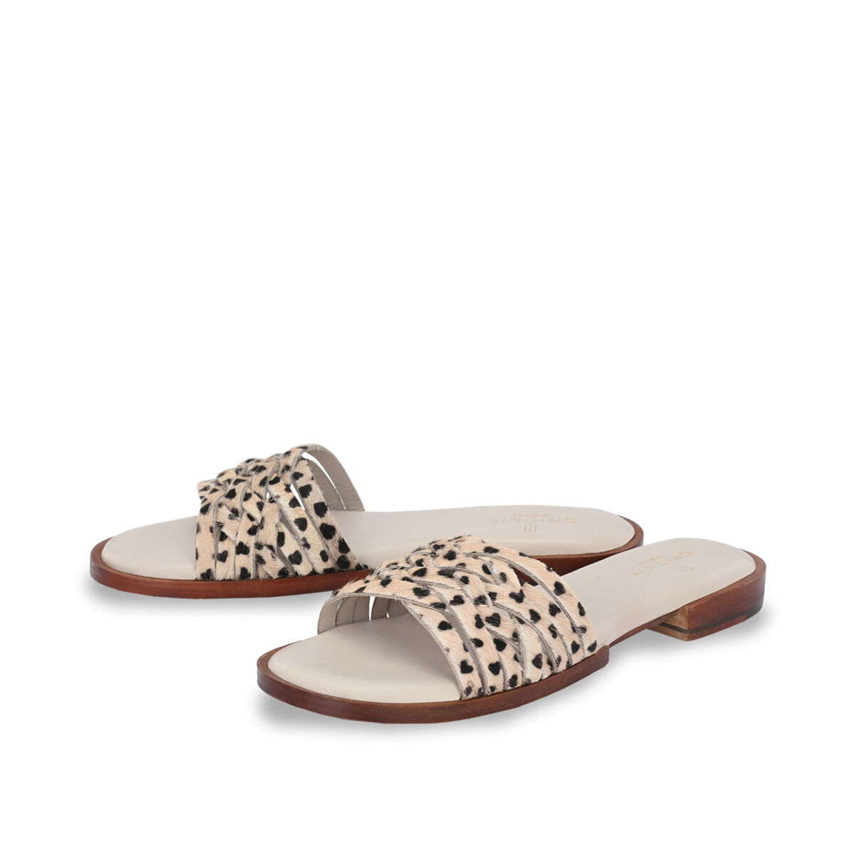 OCEANE Fell Beige mit Herzchen, 37 - Crickit - Sandalen aus Leder - Weiß - Hochwertige Schuhe von CRICKIT