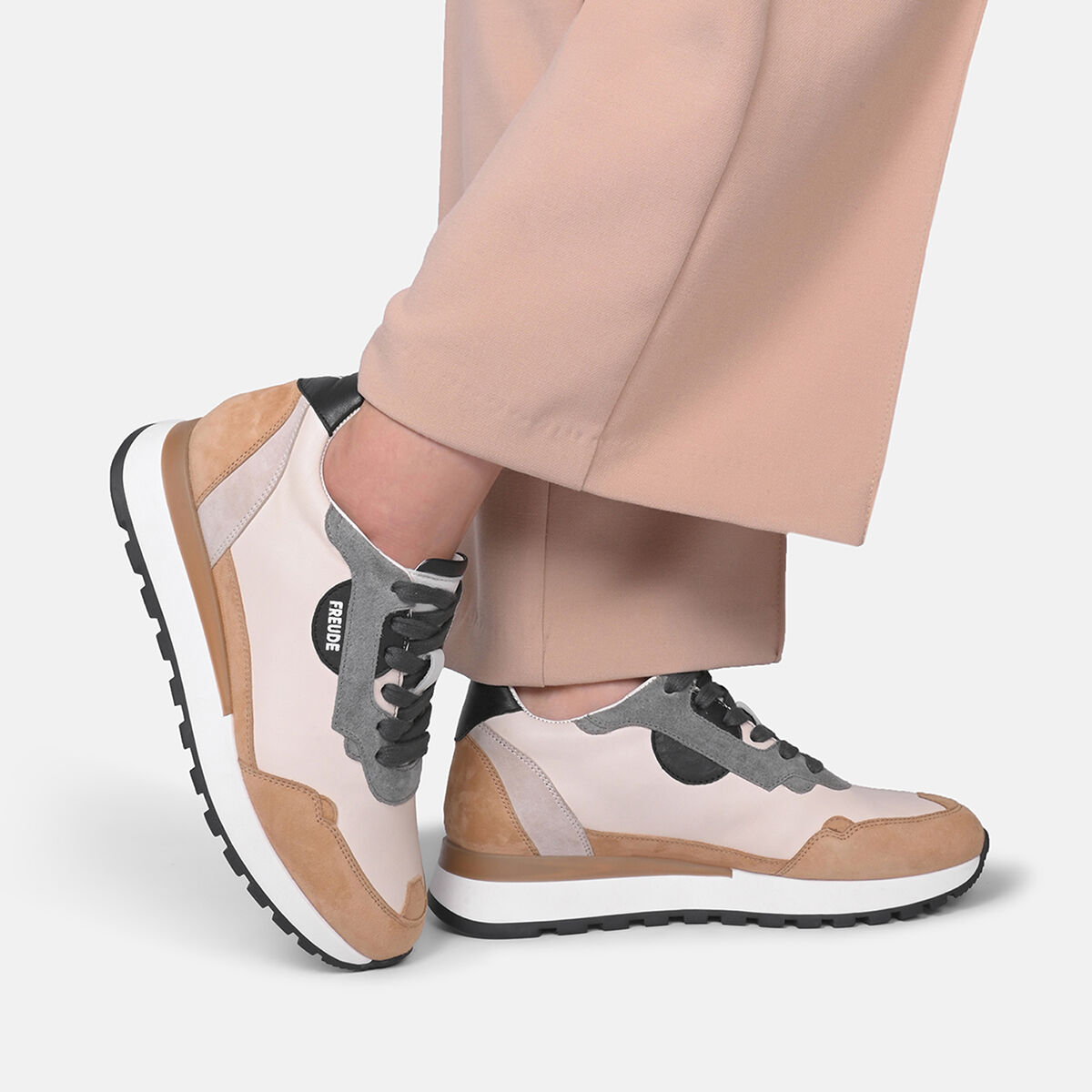AGATA Suede Hanf mit Suede Grau und Offwhite