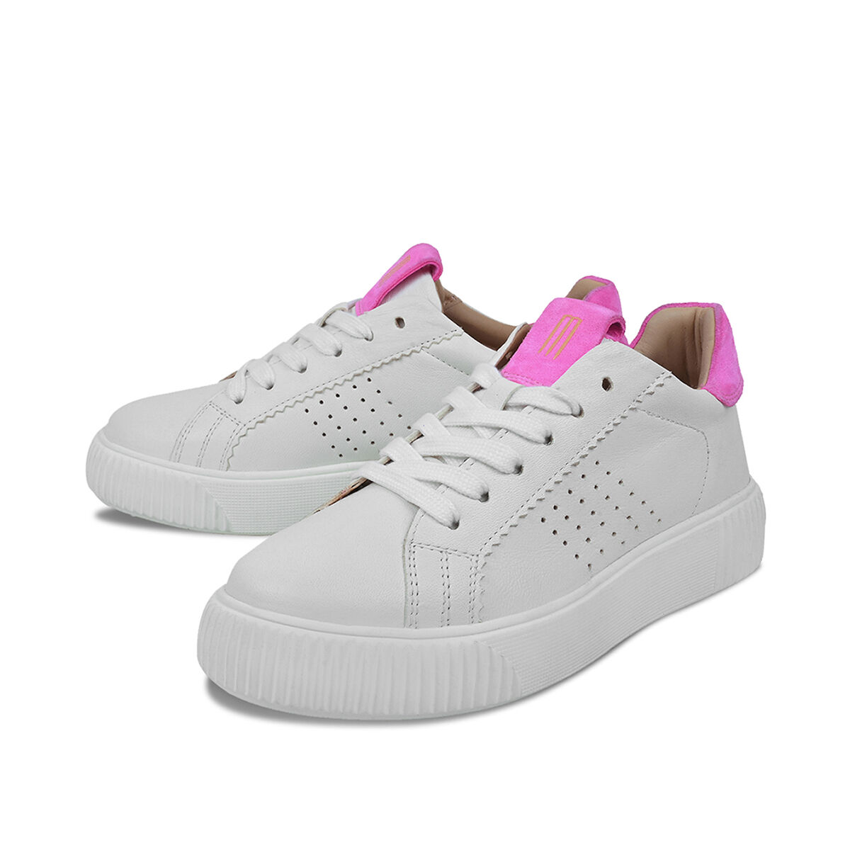ORMA Pink Weiß, 41 - Crickit - Sneaker aus Leder - Hochwertige Schuhe von CRICKIT - Leichte Turnschuhe