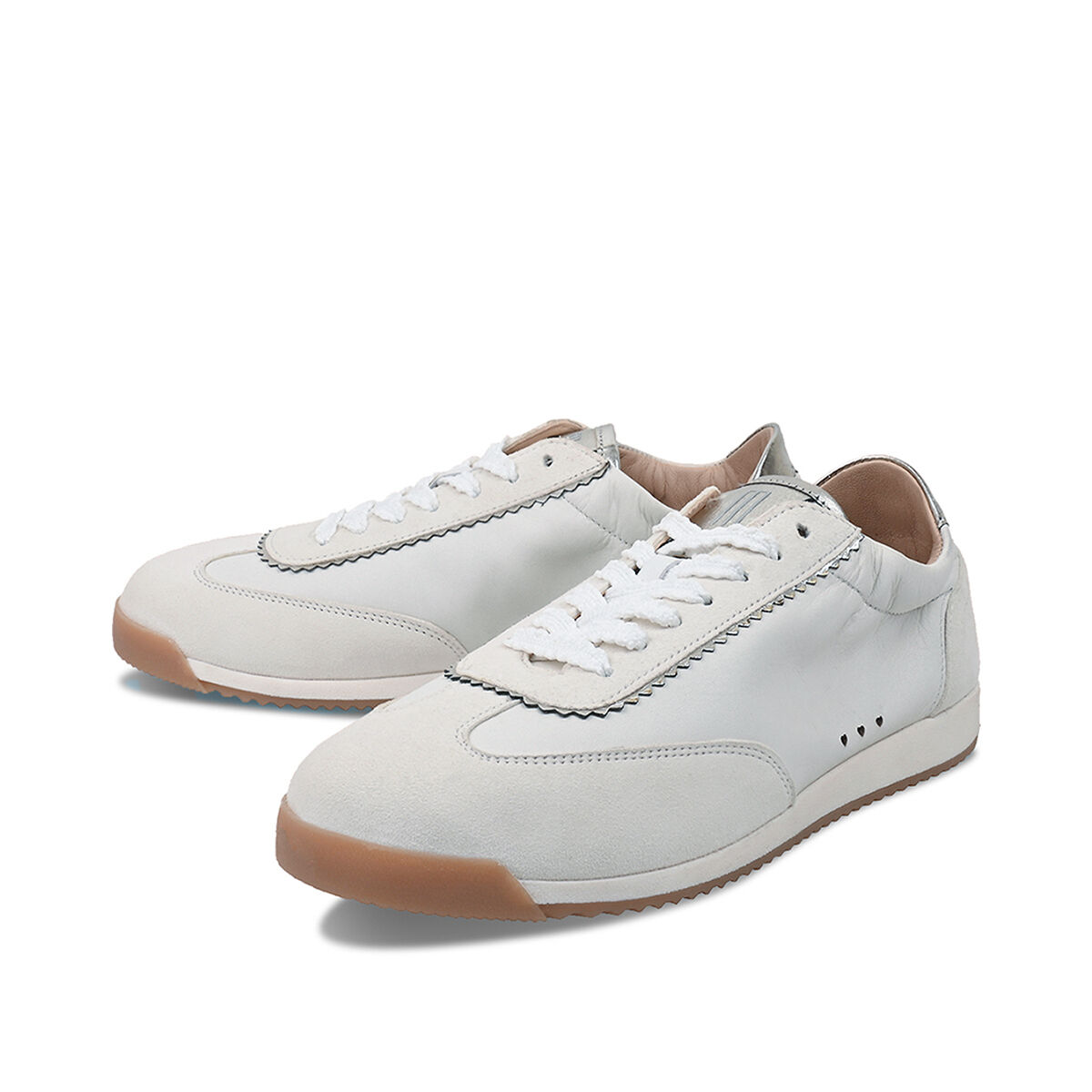 TARA Weiß Silber, 41 - Crickit - Ballerina aus Leder - Hochwertige Schuhe von CRICKIT