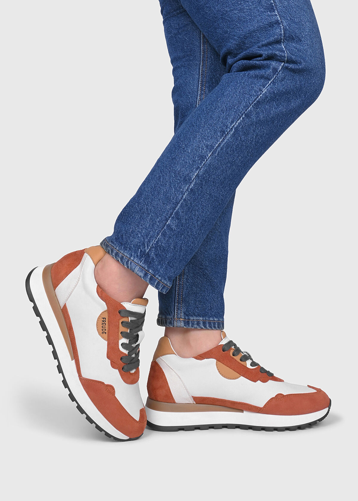 AGATA Suede Cognac mit Offwhite AGATA Suede Cognac mit Offwhite