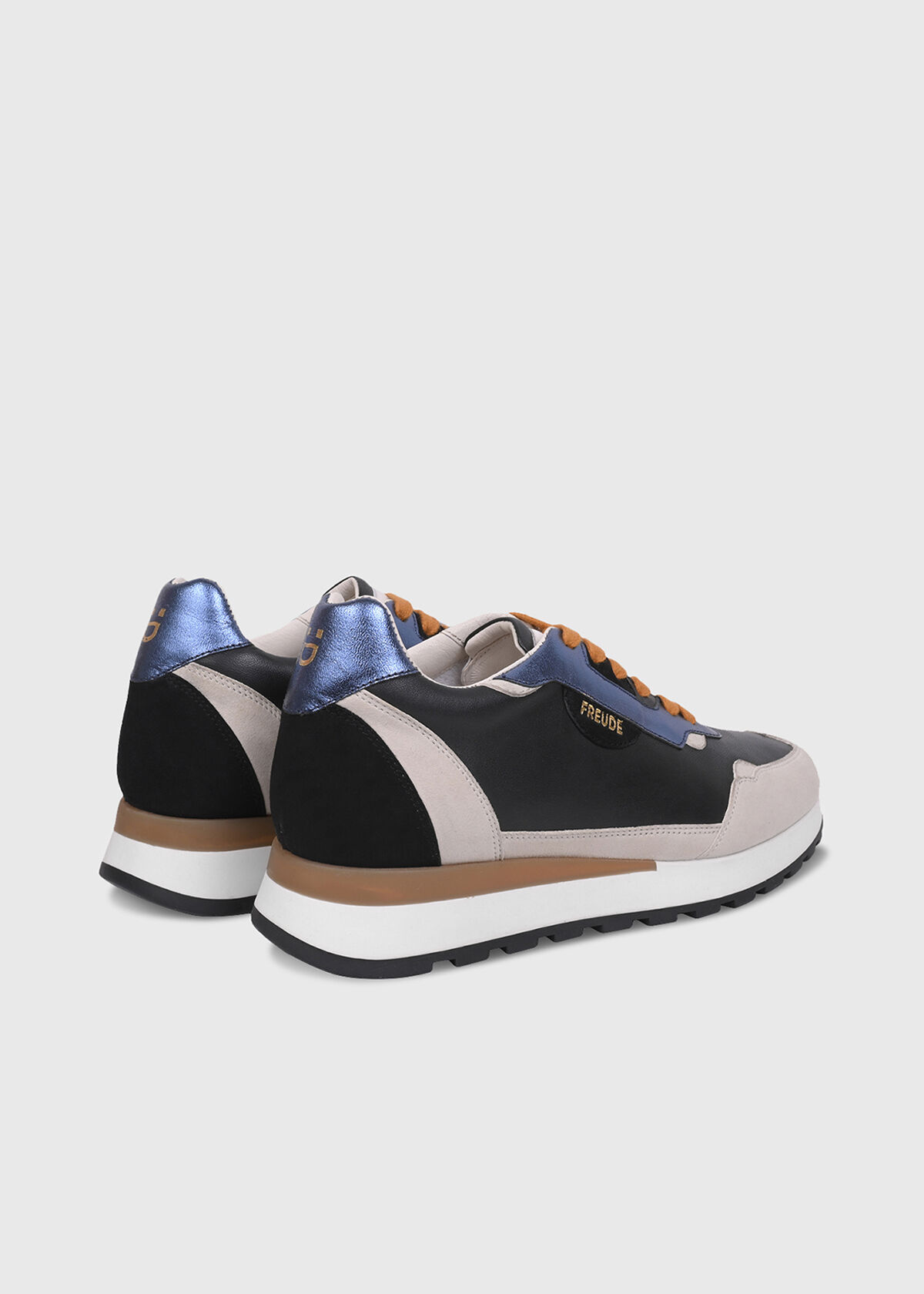 AGATA Suede Schwarz mit Suede Offwhite und Navy AGATA Suede Schwarz mit Suede Offwhite und Navy