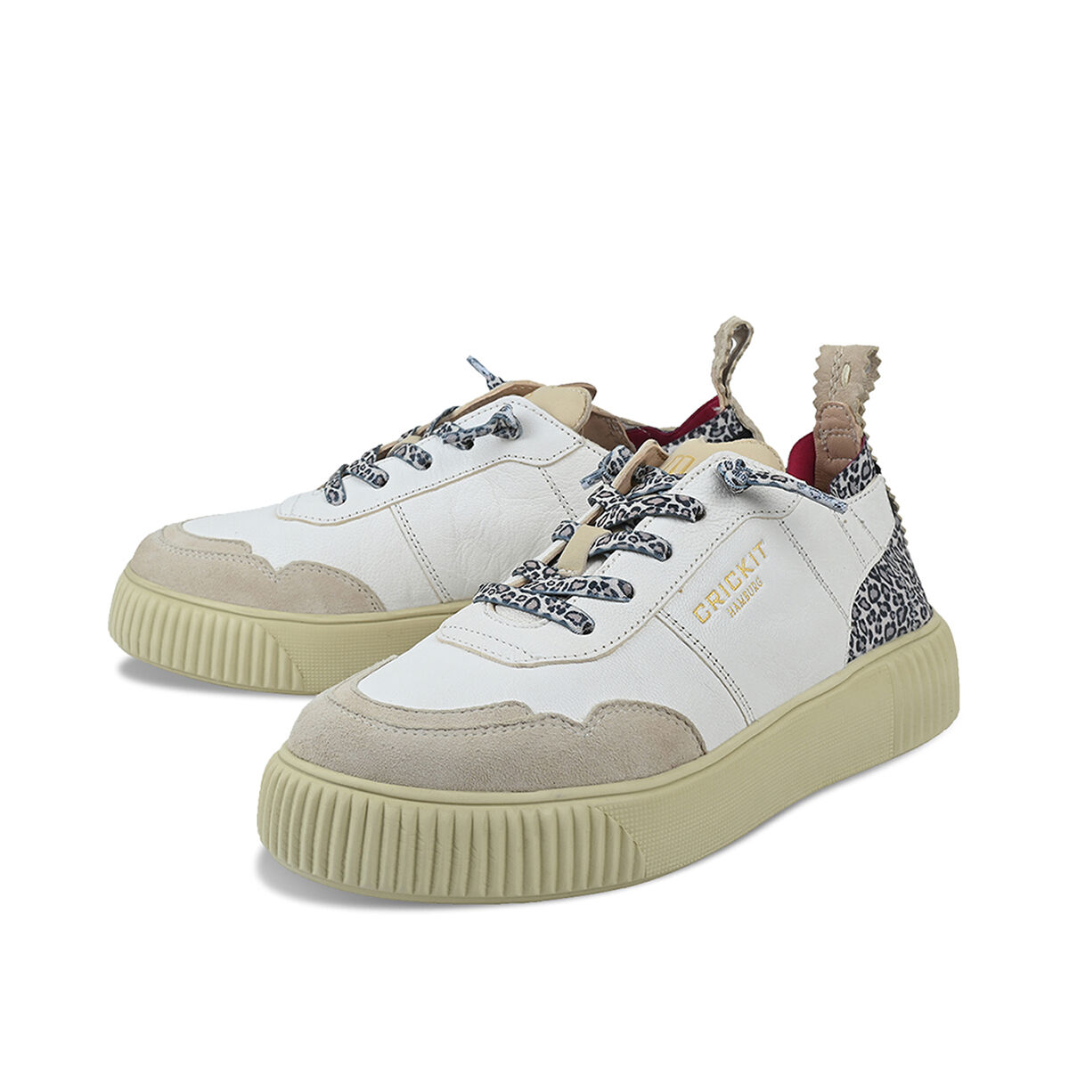 OAKLI Leo Weiß, 42 - Crickit - Sneaker aus Leder - Bequeme Slip On Sneaker - Hochwertige Schuhe von CRICKIT - Leichte Turnschuhe