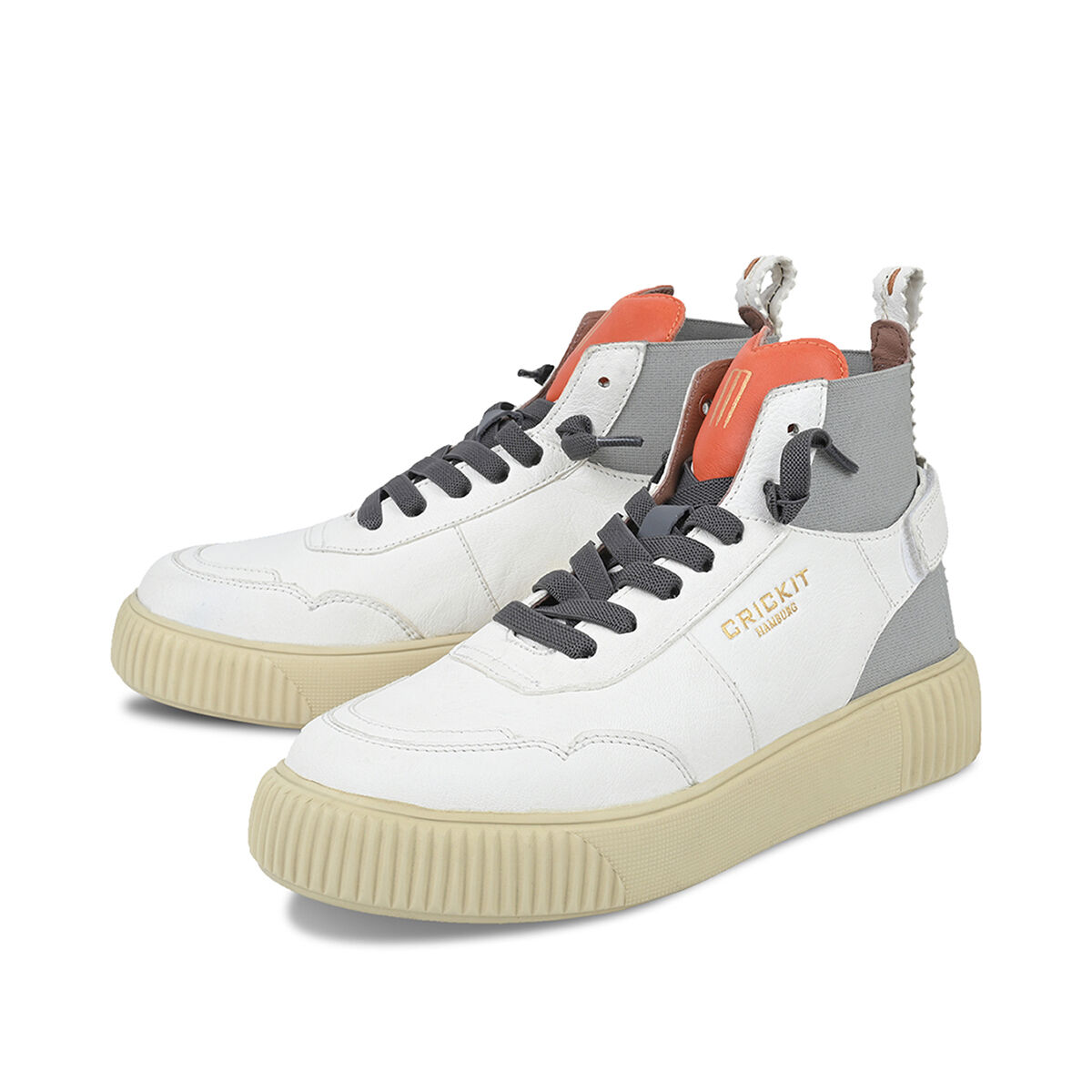 REBEKA Orange, 41 - Crickit - Sneaker aus Leder - Bequeme Slip On Sneaker - Hochwertige Schuhe von CRICKIT - Leichte Turnschuhe