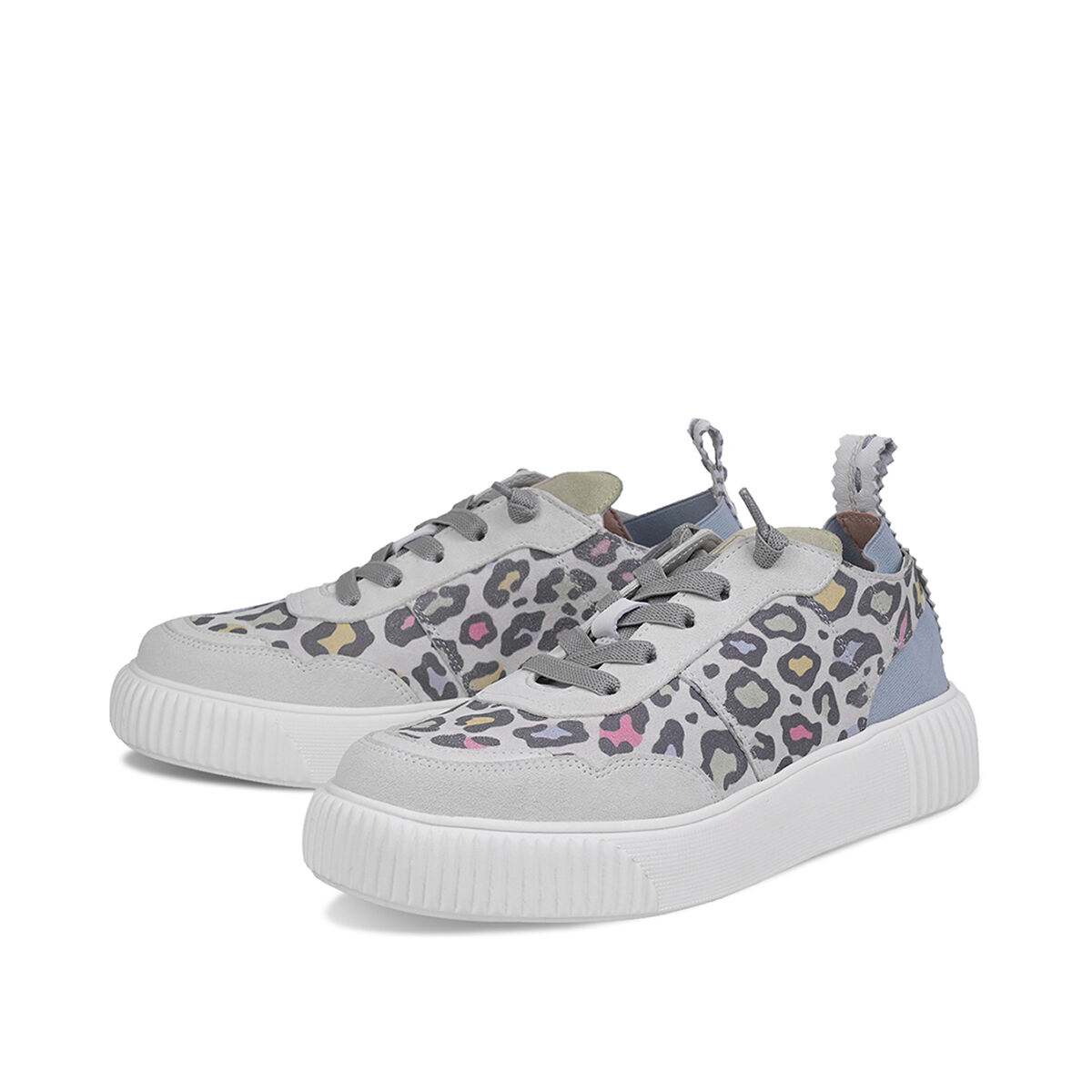 OAKLI Multicolor Leo, 42 - Crickit - Sneaker aus Leder - Weiß - Bequeme Slip On Sneaker - Hochwertige Schuhe von CRICKIT - Leichte Turnschuhe