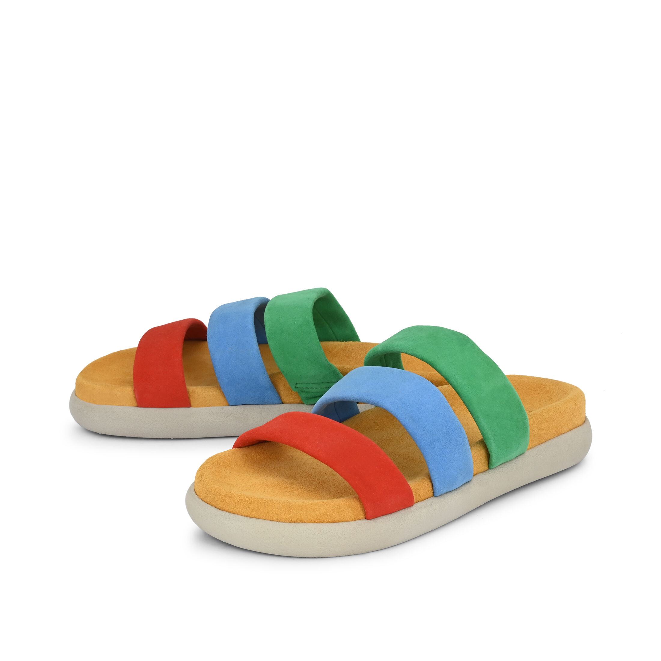 MATHEA Rot Blau Grün, 37 - Crickit - Sandalen aus Leder - Hochwertige Schuhe von CRICKIT