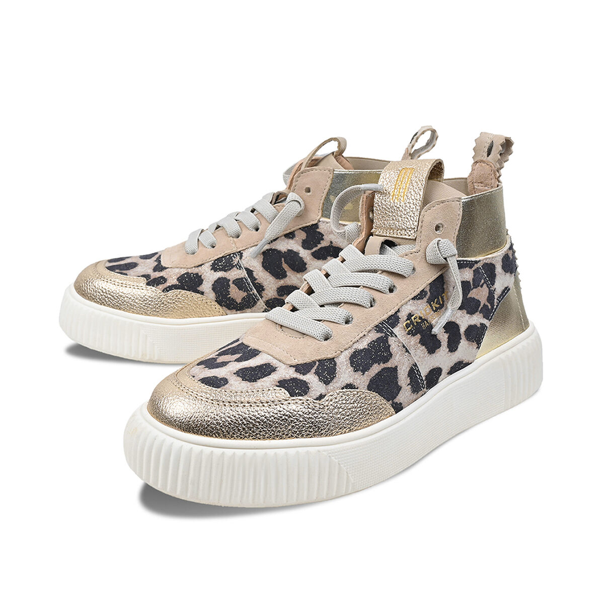 REBEKA Leo Platinum, 42 - Crickit - Sneaker aus Leder - Bequeme Slip On Sneaker - Hochwertige Schuhe von CRICKIT - Leichte Turnschuhe