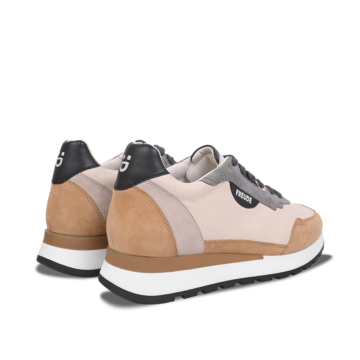 AGATA Suede Hanf mit Suede Grau und Offwhite