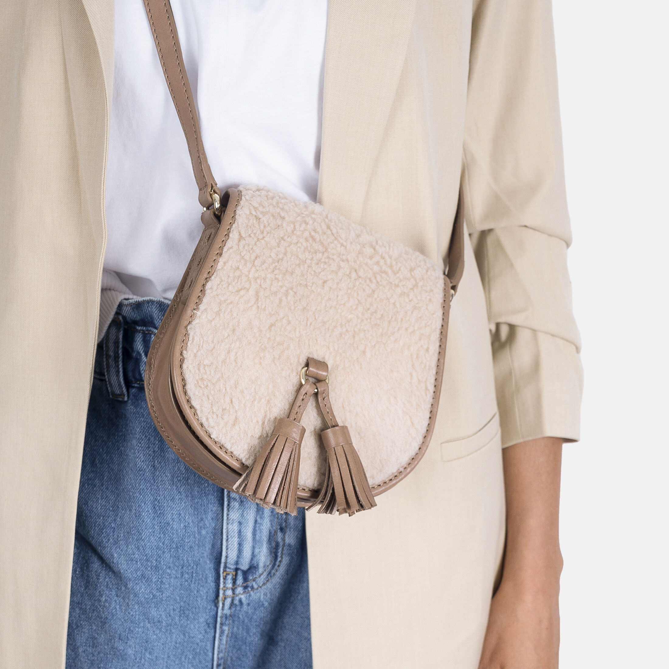 GLORIA Taupe mit Teddyfell