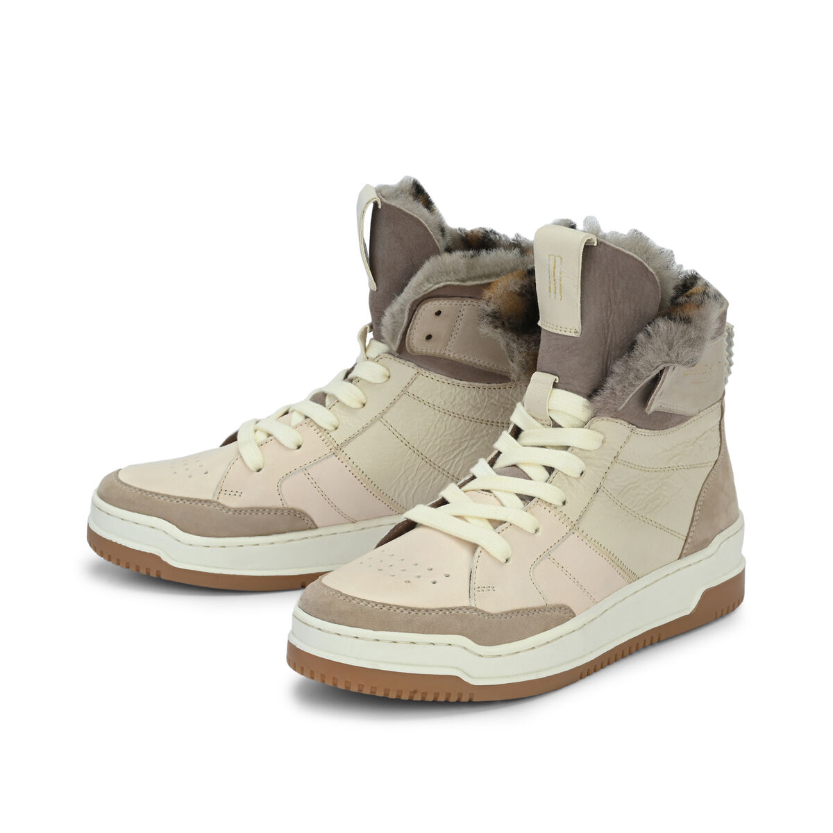 NAILA Suede Offwhite mit Taupe, 38 - Crickit - Sneaker aus Leder - Hochwertige Schuhe von CRICKIT - Leichte Turnschuhe