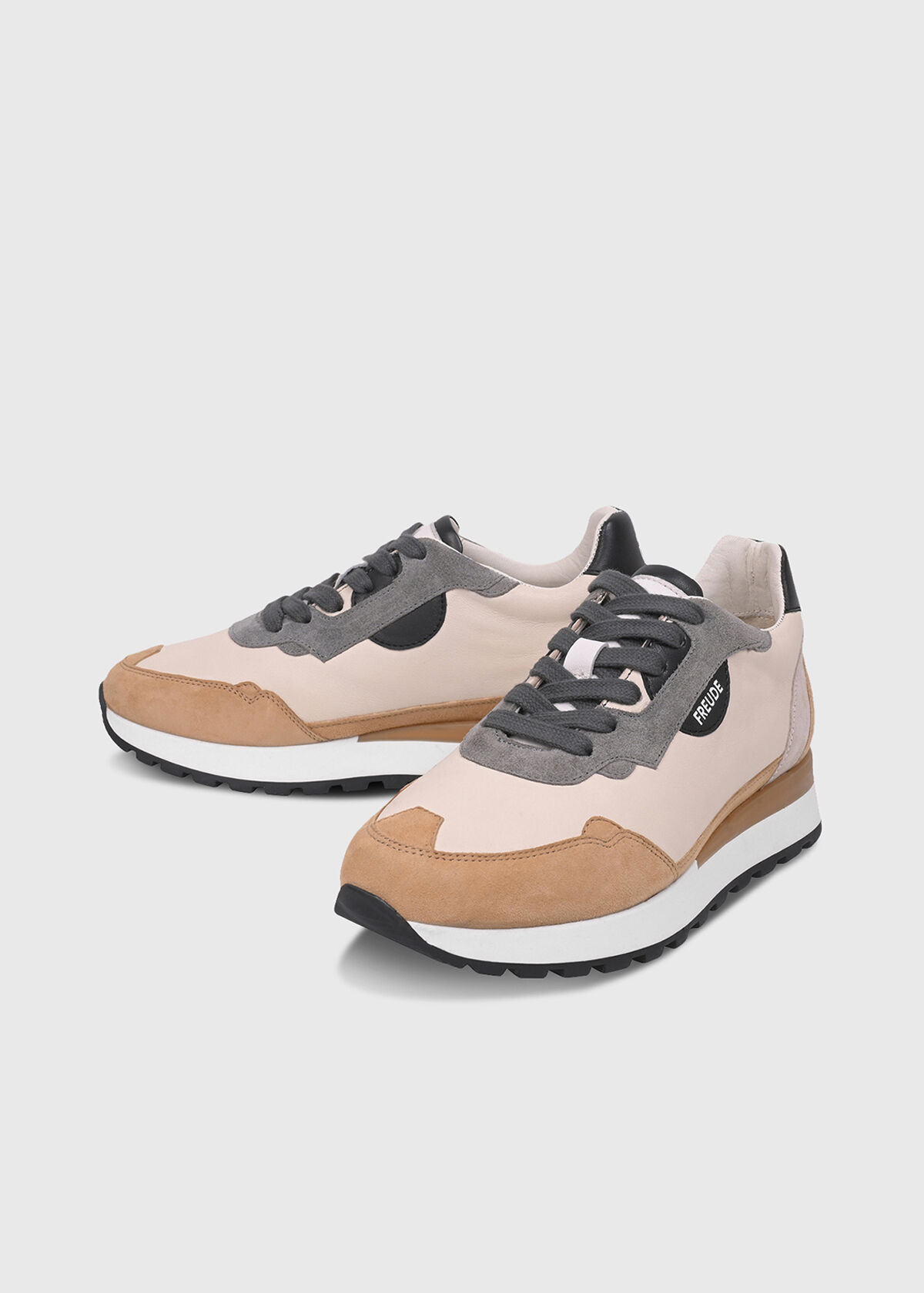 AGATA Suede Hanf mit Suede Grau und Offwhite