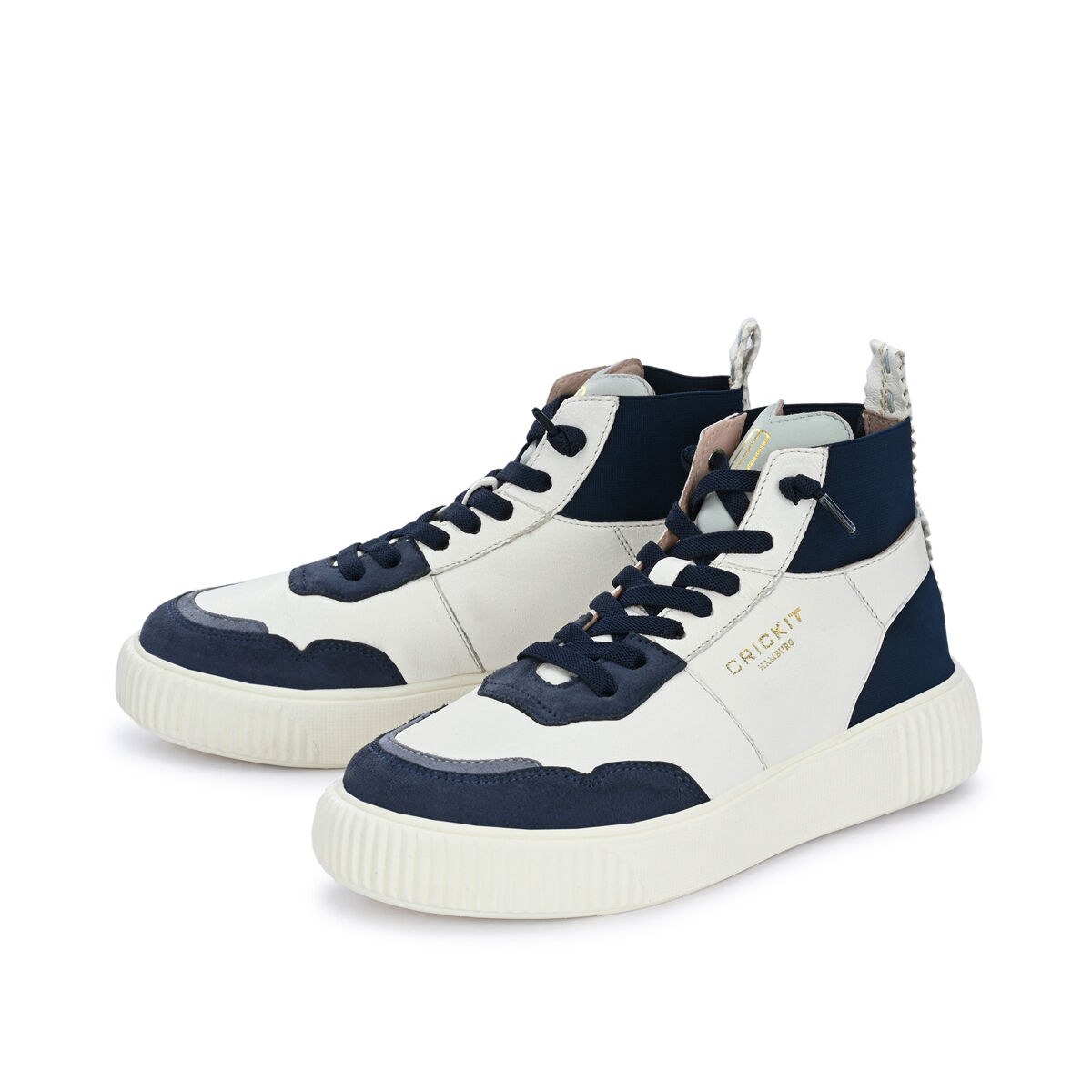 OLISA Weiss mit Suede Navy und Blau