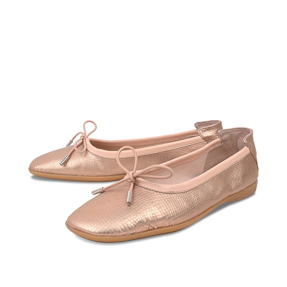 OMEGA Metallic, 37 - Crickit - Ballerina aus Leder - Platin - Hochwertige Schuhe von CRICKIT