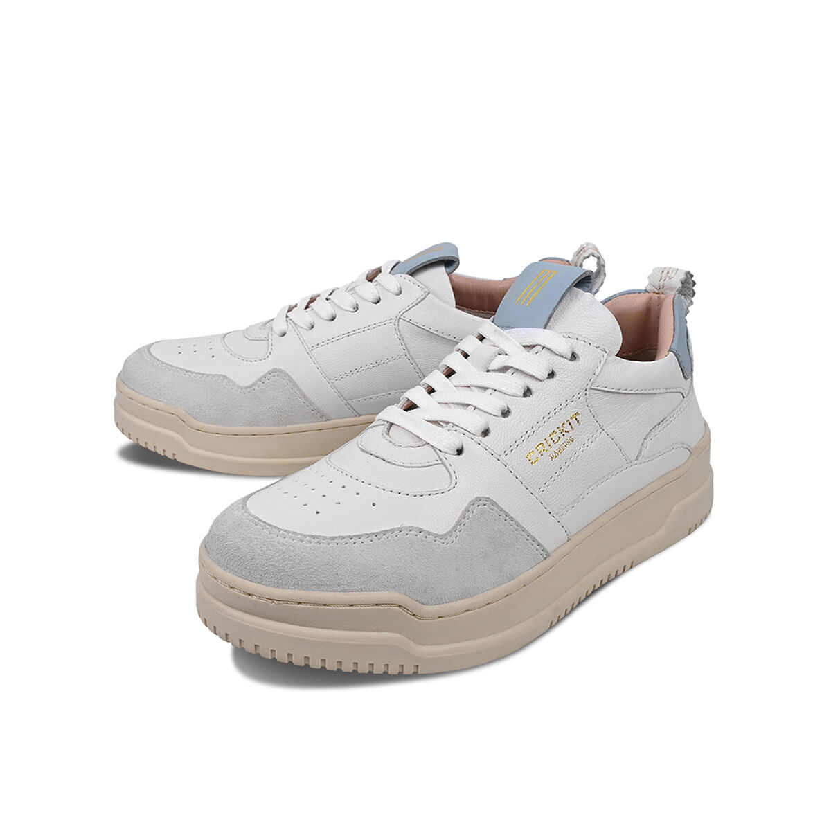 OLINDA Weiß Hellblau, 39 - Crickit - Sneaker aus Leder - Hochwertige Schuhe von CRICKIT - Leichte Turnschuhe