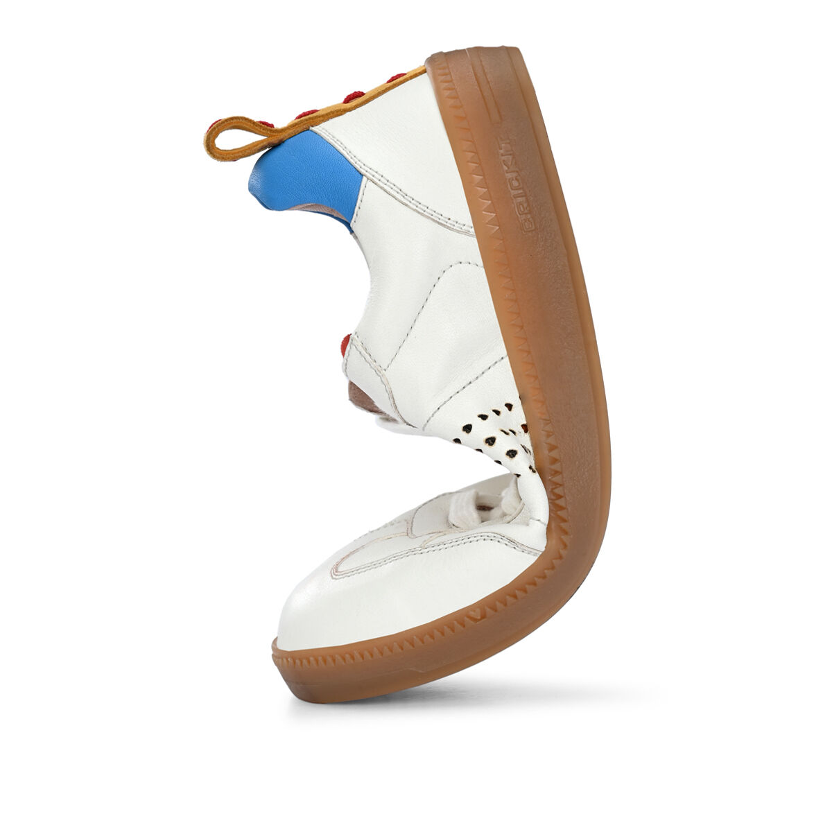 ODELIA Weiss mit Blau und Suede Rot