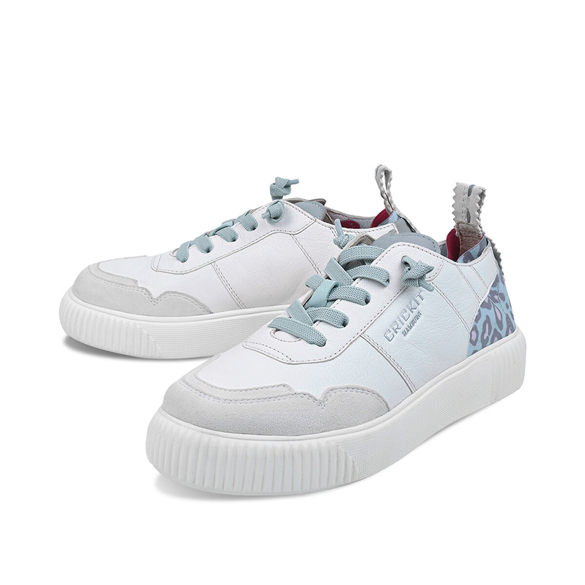 OAKLI Weiß Leo Mint, 42 - Crickit - Sneaker aus Leder - Bequeme Slip On Sneaker - Hochwertige Schuhe von CRICKIT - Leichte Turnschuhe