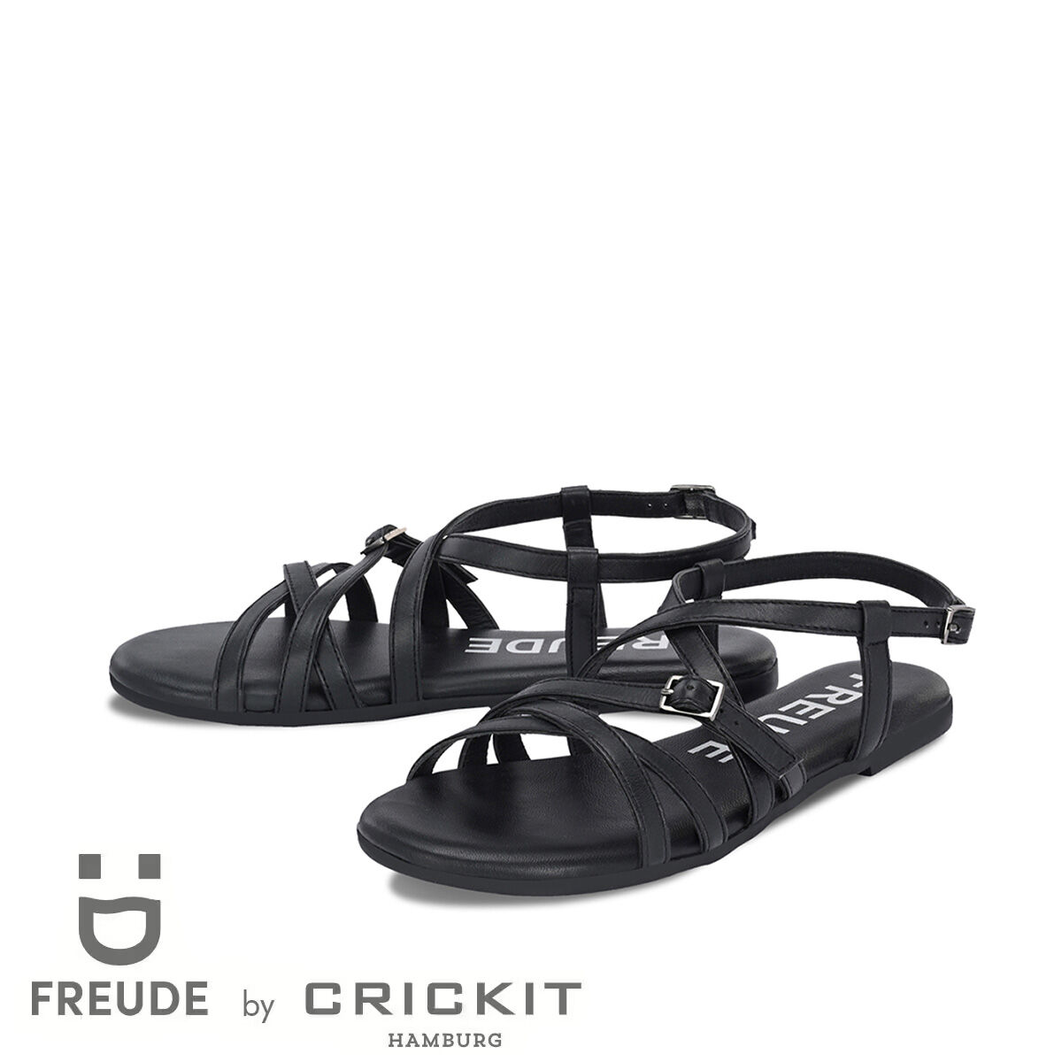 ANTARES Schwarz, 42 - FREUDE - Sandalen aus Leder - Hochwertige Schuhe von CRICKIT
