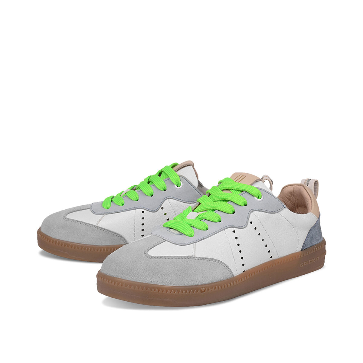 RUNA Weiss mit Suede Grau und Azur