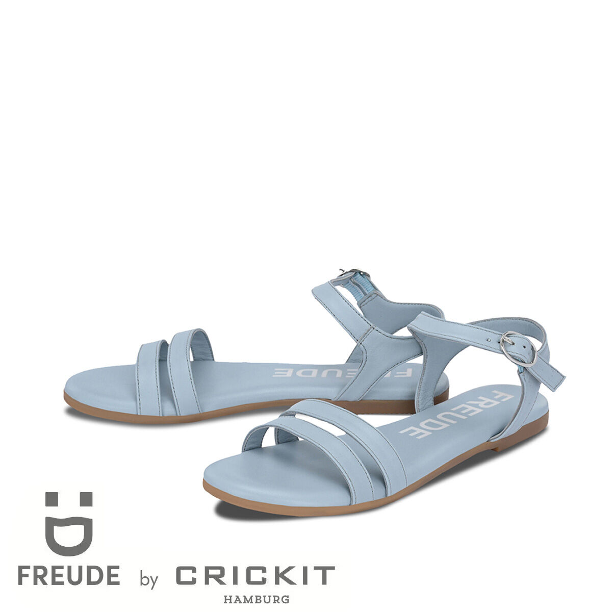 ASTI Blau, 38 - FREUDE - Sandalen aus Leder - Hellblau - Hochwertige Schuhe von CRICKIT
