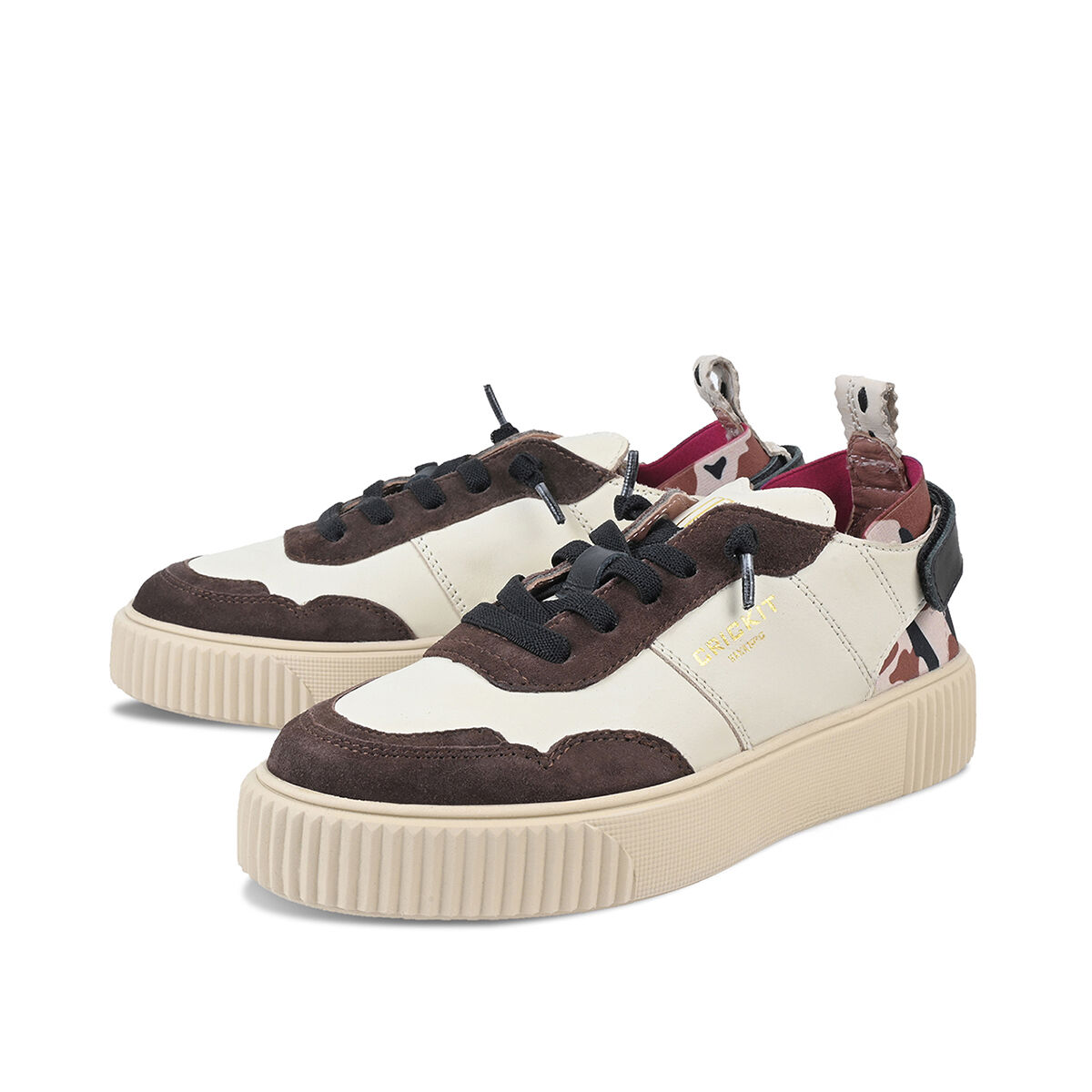 PARIA Weiss Braun, 36 - Crickit - Sneaker aus Leder - Bequeme Slip On Sneaker - Hochwertige Schuhe von CRICKIT - Leichte Turnschuhe