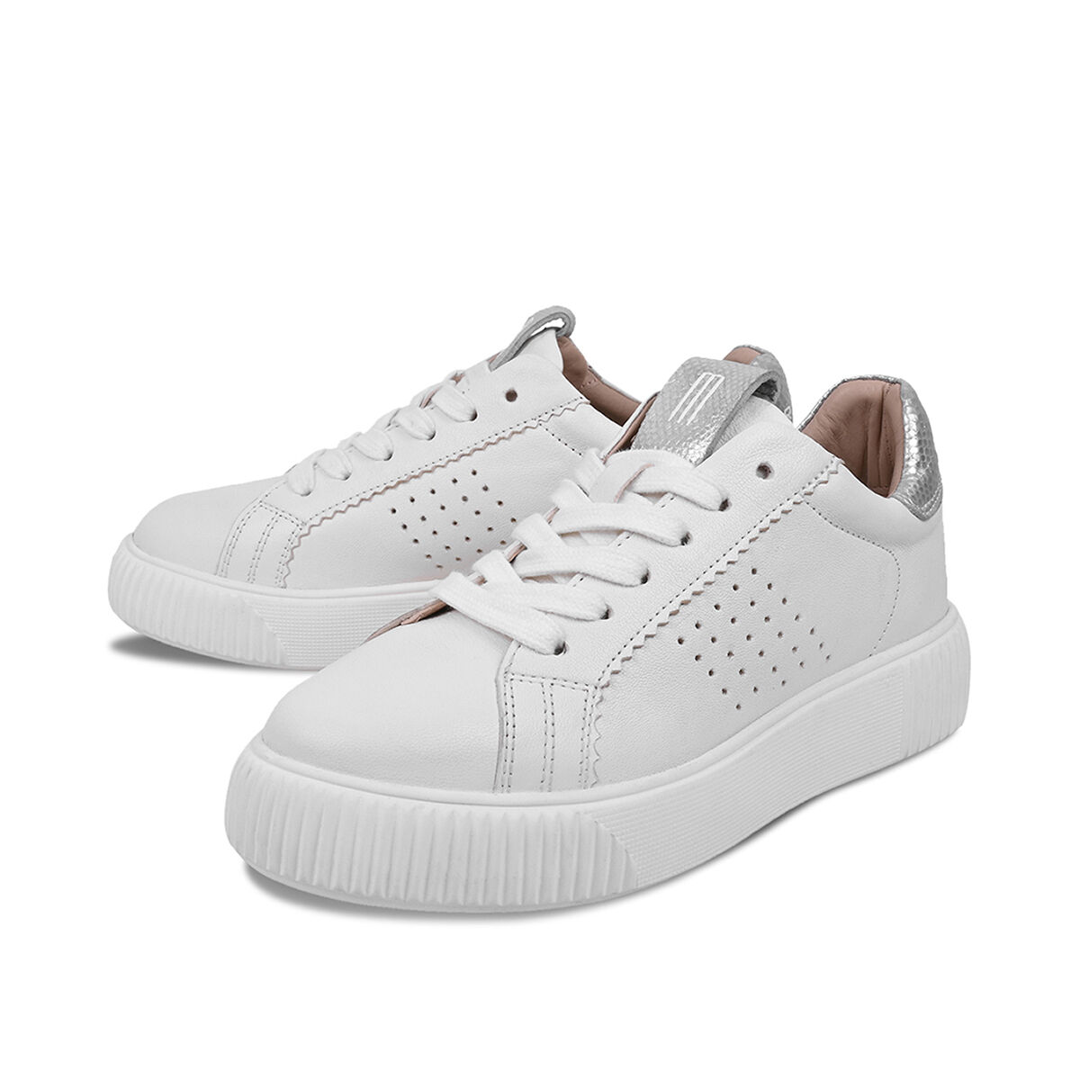 ORMA Weiß Metallic, 39 - Crickit - Sneaker aus Leder - Hochwertige Schuhe von CRICKIT - Leichte Turnschuhe