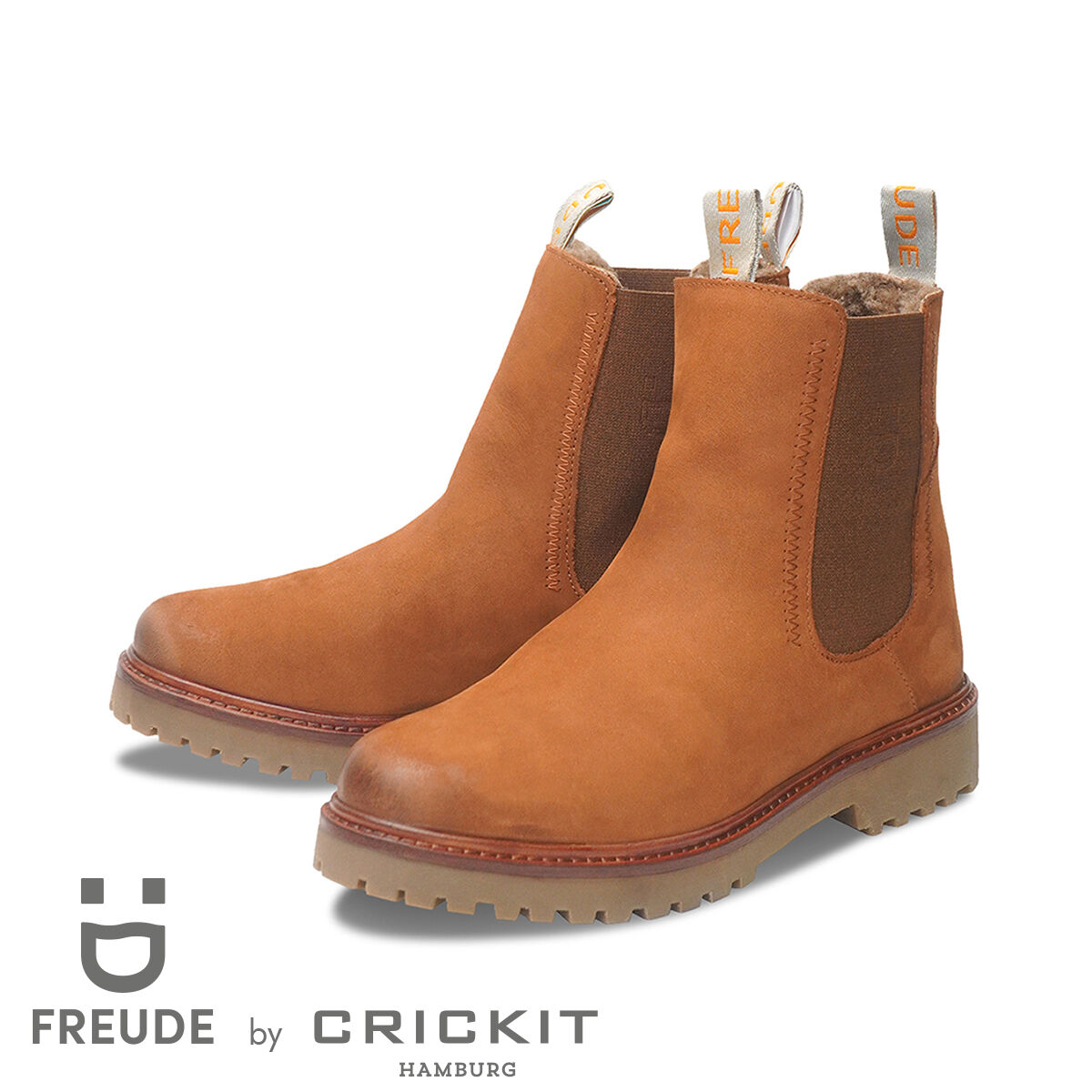 FREUDE BOA Lammfell Cognac