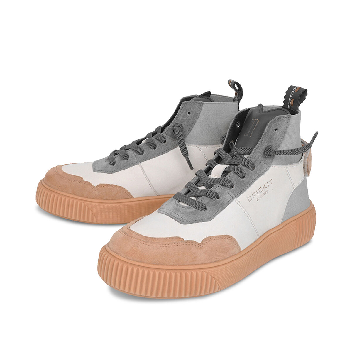 PARISSA Offwhite mit Suede Hanf und Suede Grau