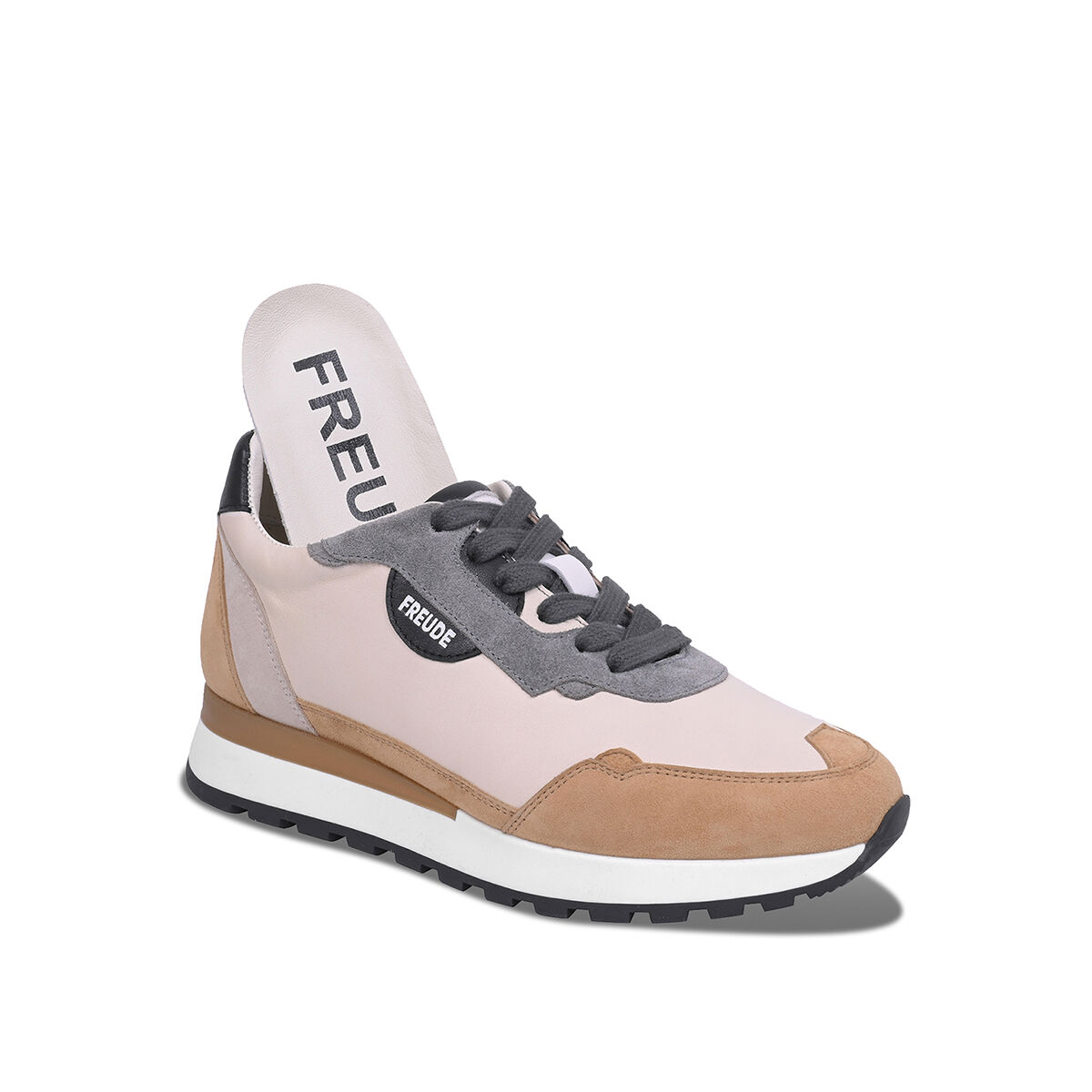 AGATA Suede Hanf mit Suede Grau und Offwhite