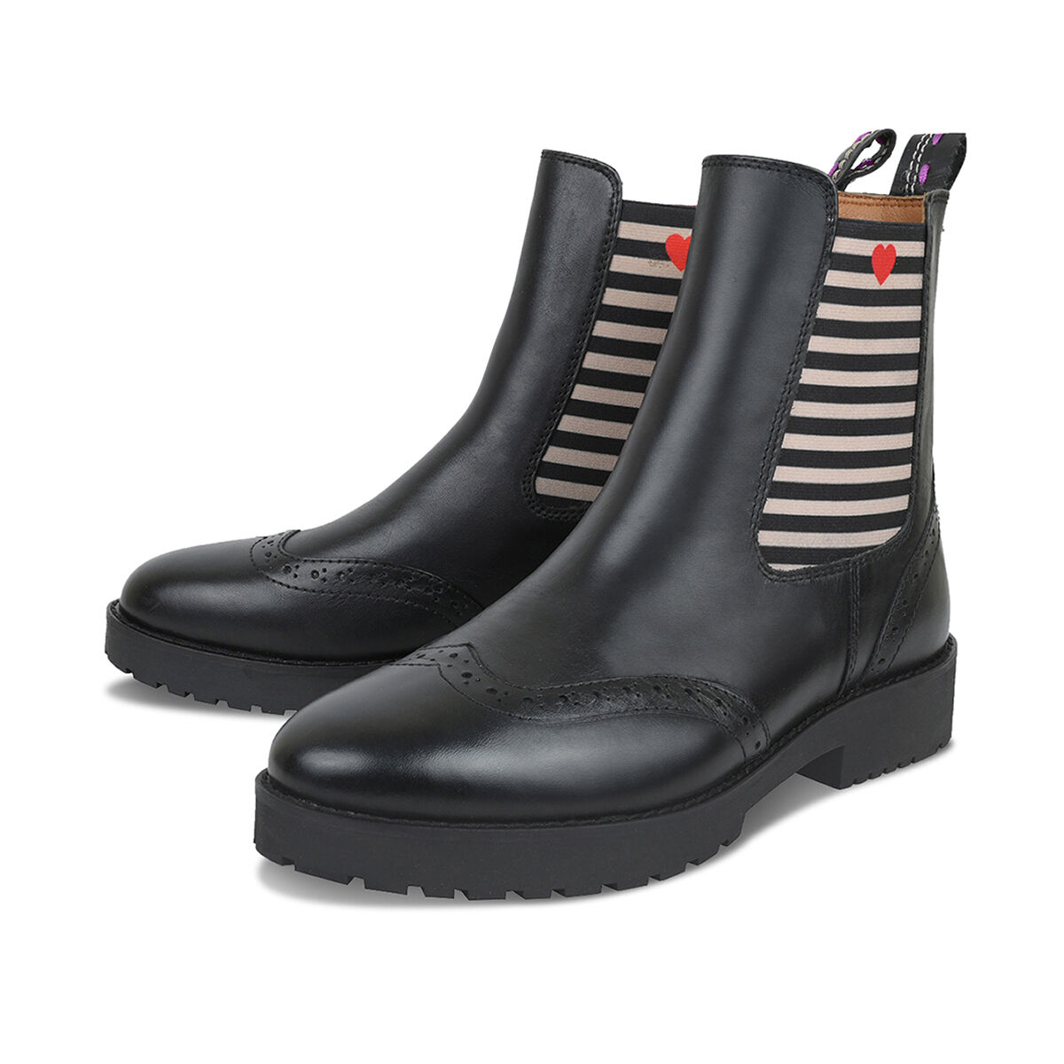 SERA Schwarz Streifen, 42 - Crickit - Stiefeletten aus Leder - Hochwertige Schuhe von CRICKIT