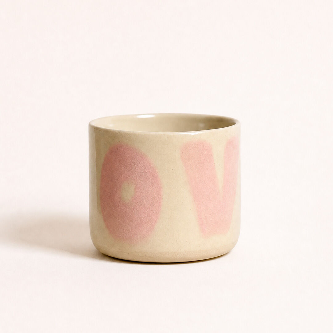 Love Mug Creme Pink