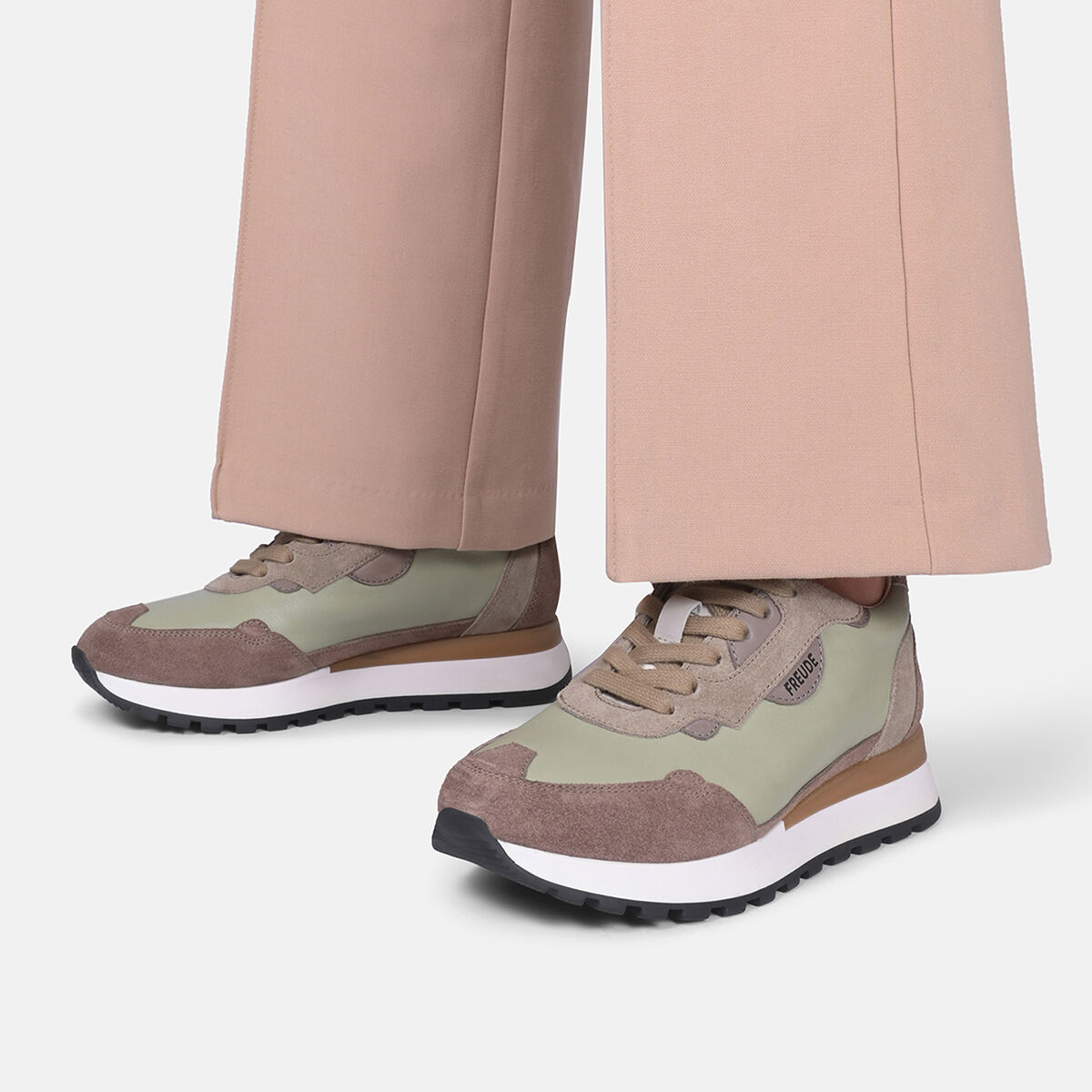 AGATA Mint mit Suede Taupe