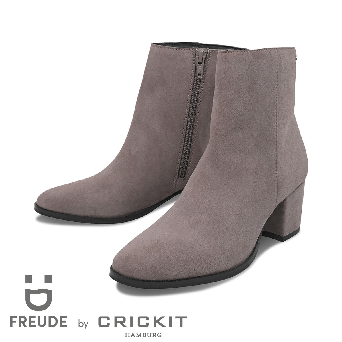 FREUDE BINNY Grau, 42 - FREUDE - Stiefeletten aus Leder - Taupe - Hochwertige Schuhe von CRICKIT