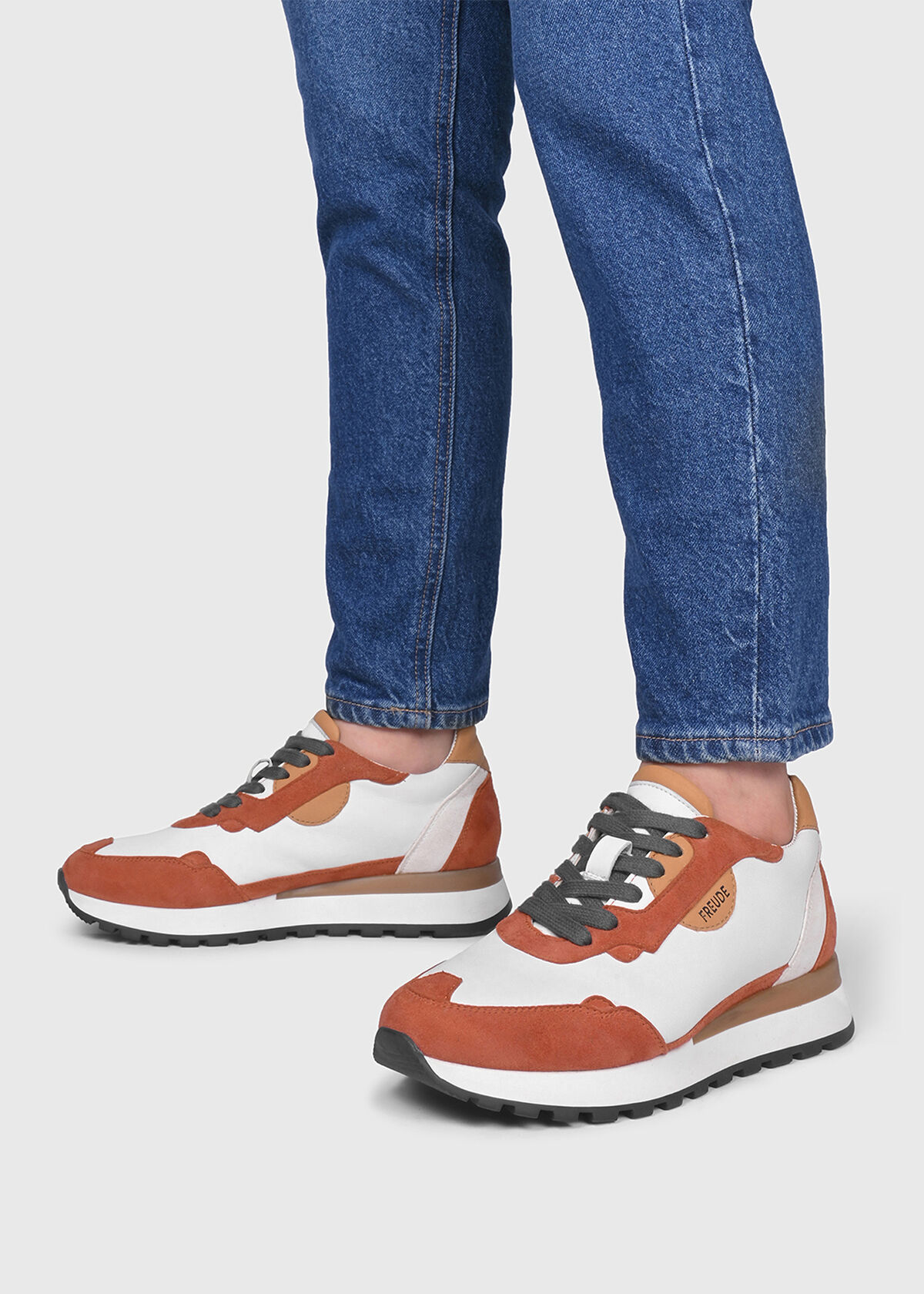 AGATA Suede Cognac mit Offwhite AGATA Suede Cognac mit Offwhite