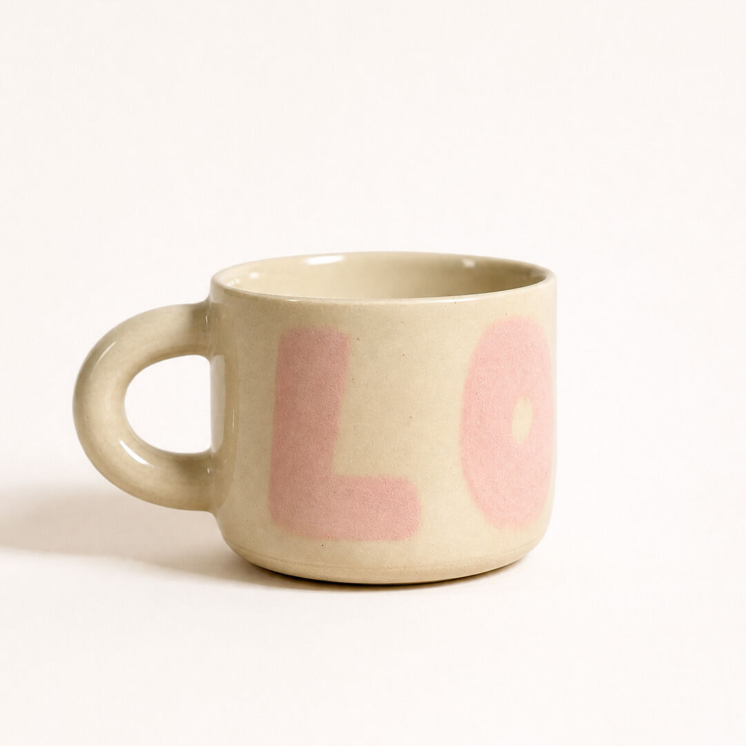 Love Mug Creme Pink