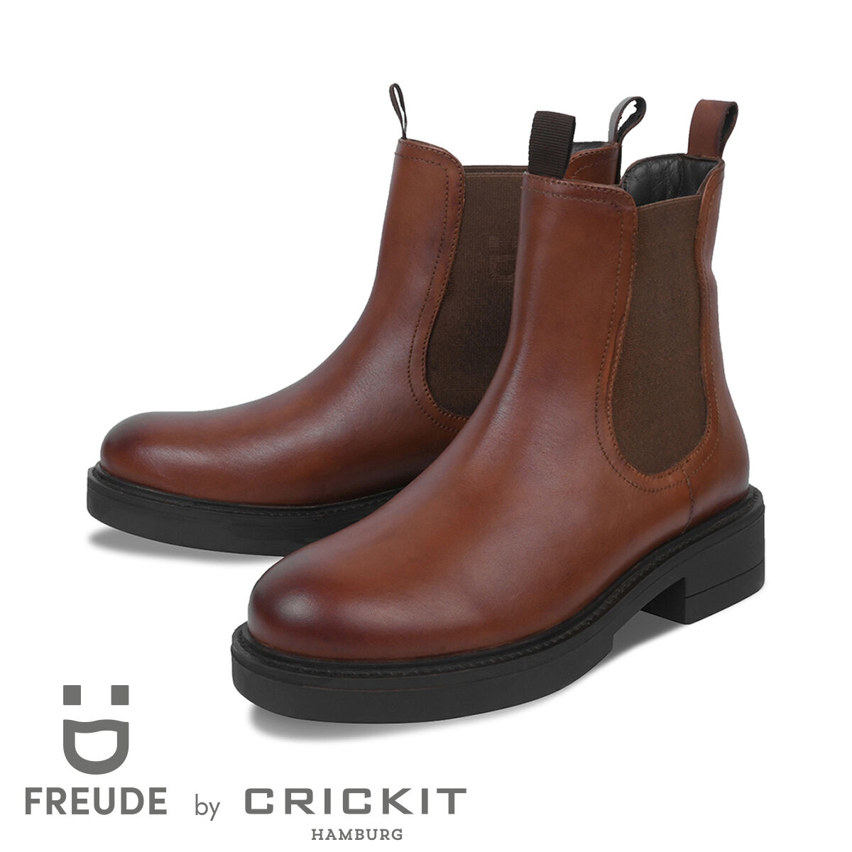 FREUDE BIANDA Cognac, 41 - FREUDE - Chelsea Boots aus Leder - Hochwertige Schuhe von CRICKIT