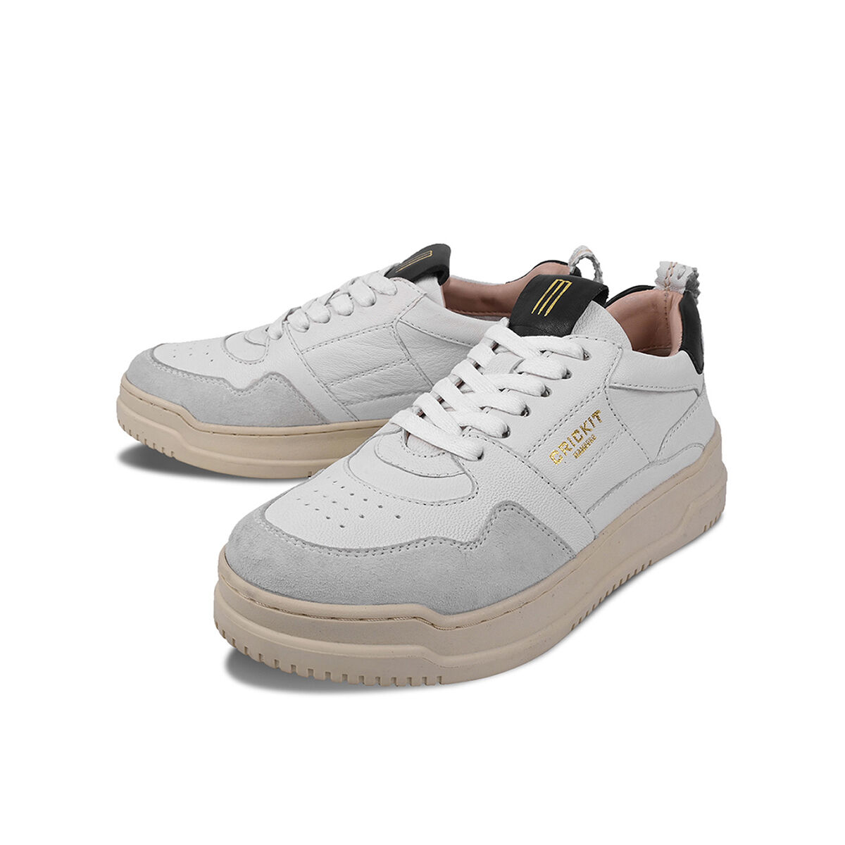 OLINDA Weiß Schwarz, 37 - Crickit - Sneaker aus Leder - Hochwertige Schuhe von CRICKIT - Leichte Turnschuhe