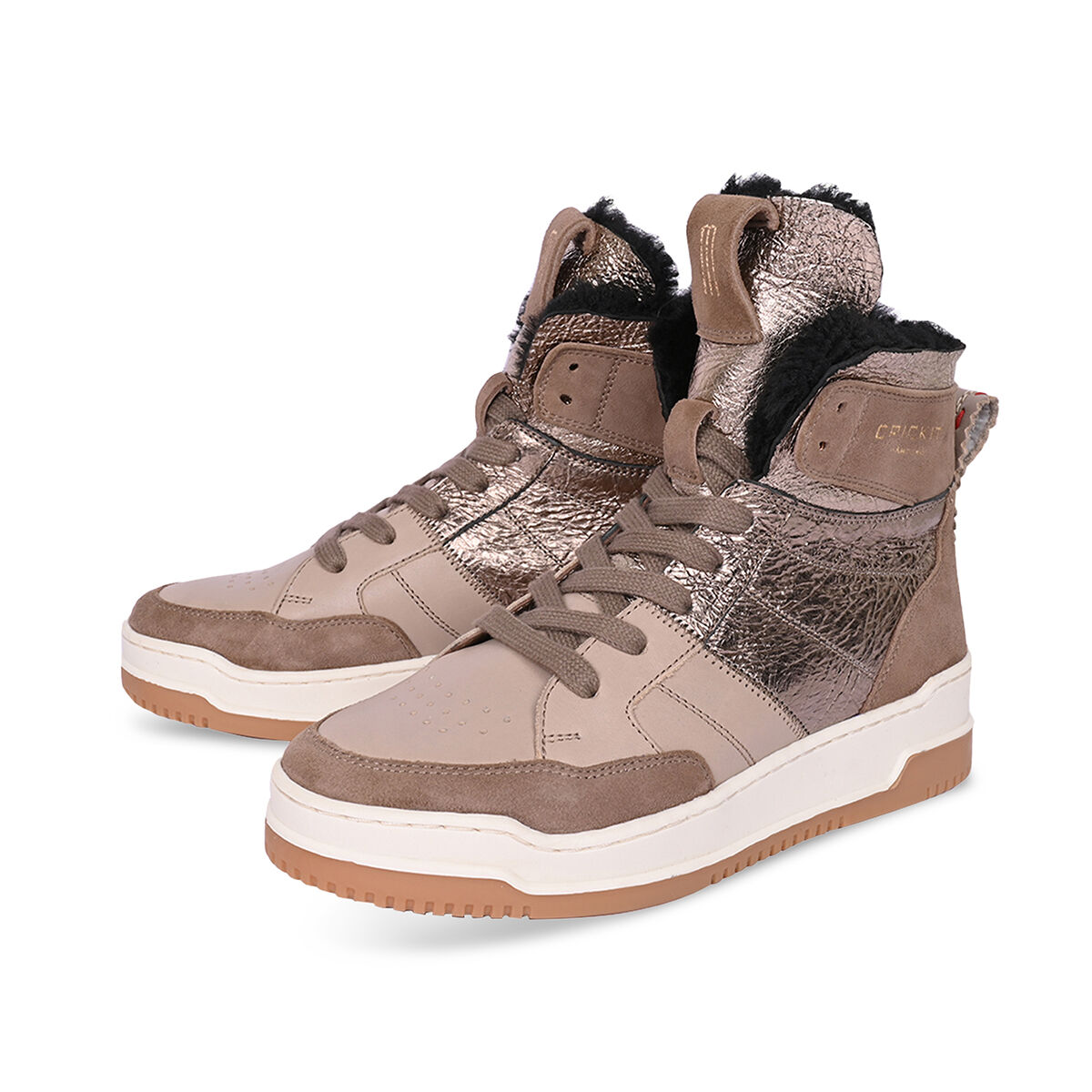 NAILA Suede Taupe, 36 - Crickit - Sneaker aus Leder - Hochwertige Schuhe von CRICKIT - Leichte Turnschuhe