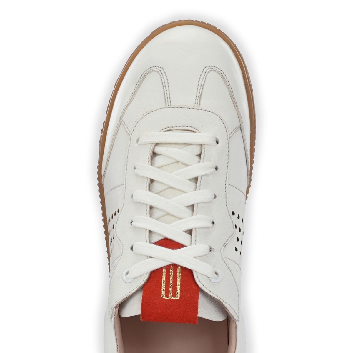 ODELIA Weiss mit Blau und Suede Rot
