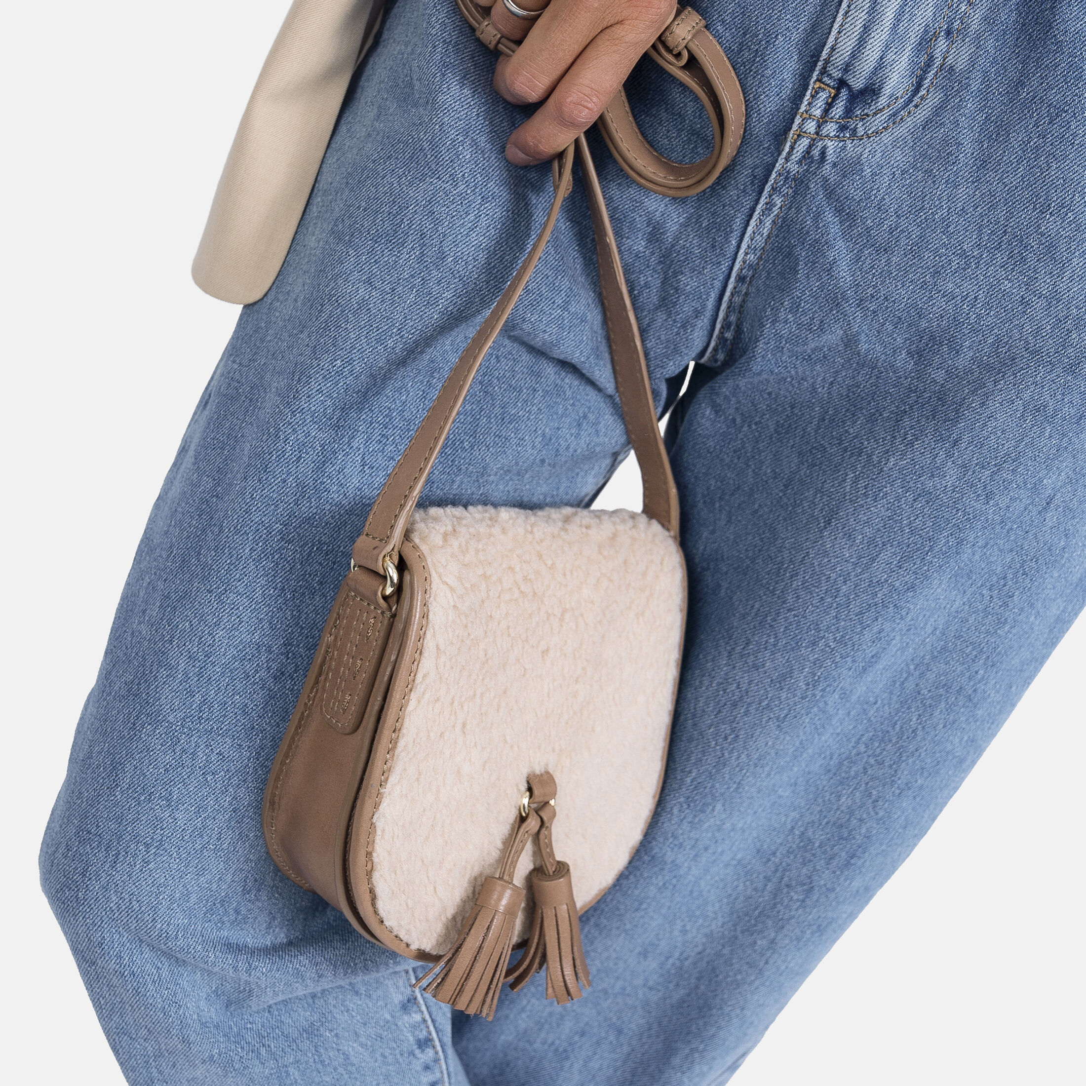 GLORIA Taupe mit Teddyfell