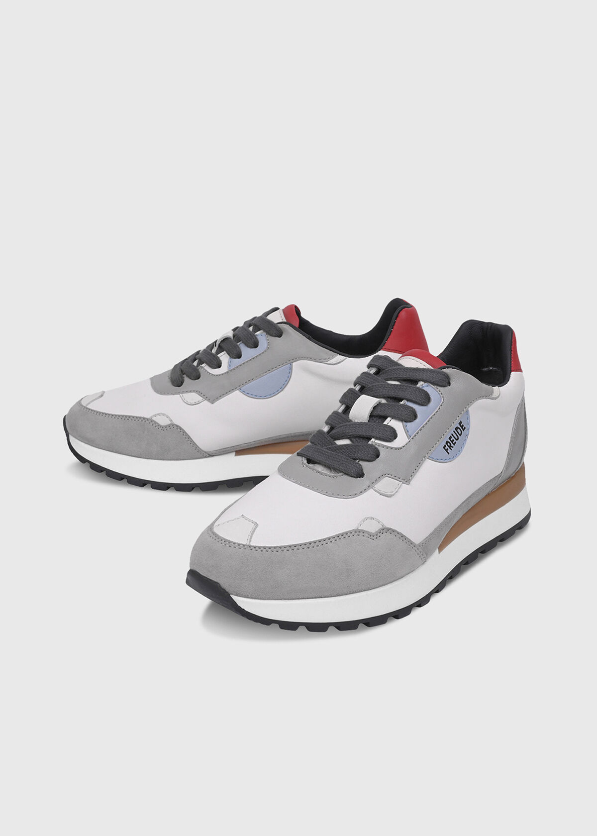 AGATA Suede Grau mit Offwhite