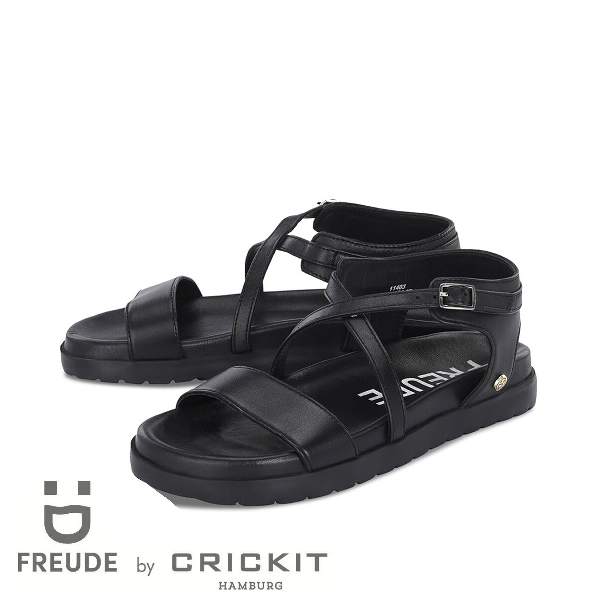 AMELINE Schwarz, 39 - FREUDE - Sandalen aus Leder - Hochwertige Schuhe von CRICKIT